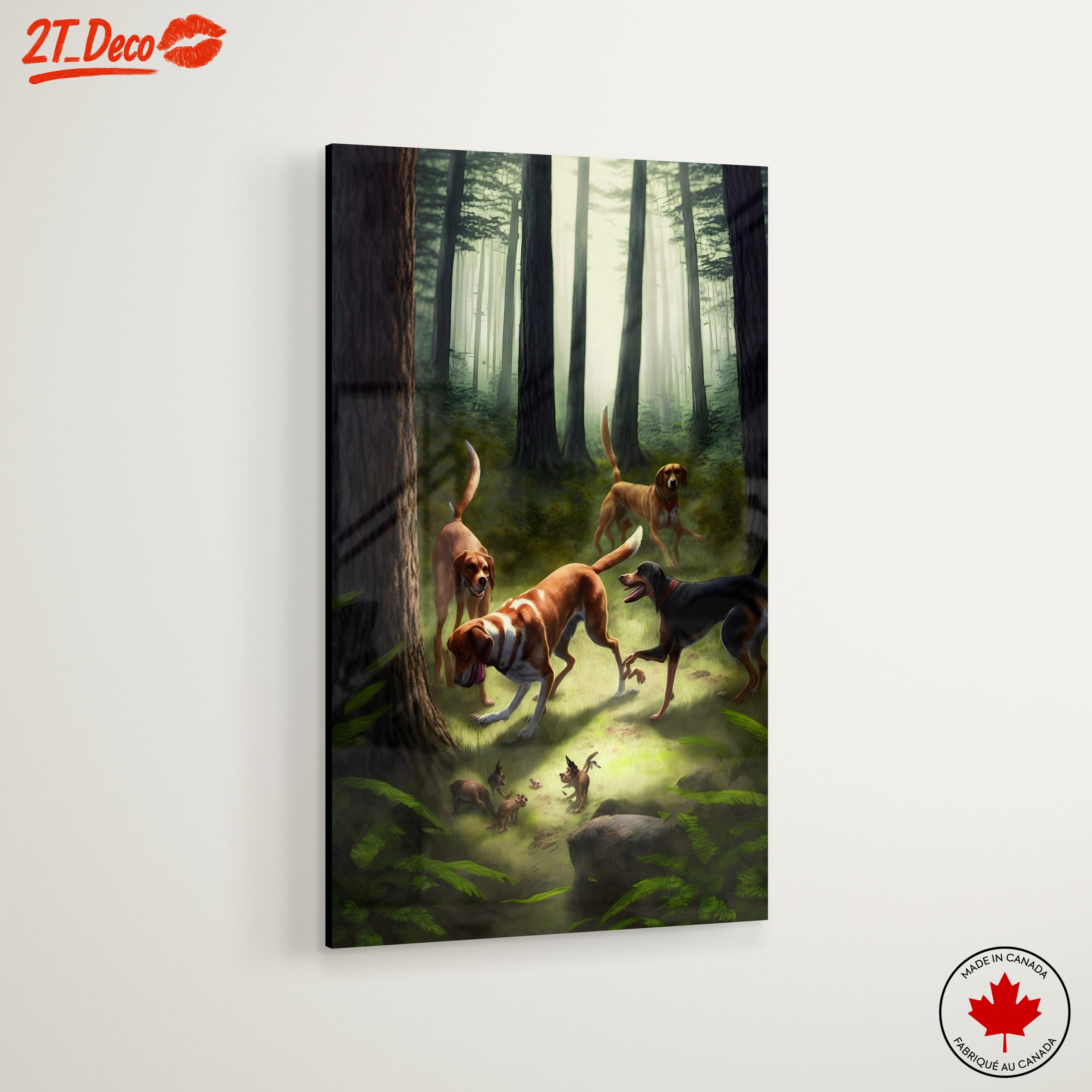 Playful Dogs in a Forest Setting - Image 6