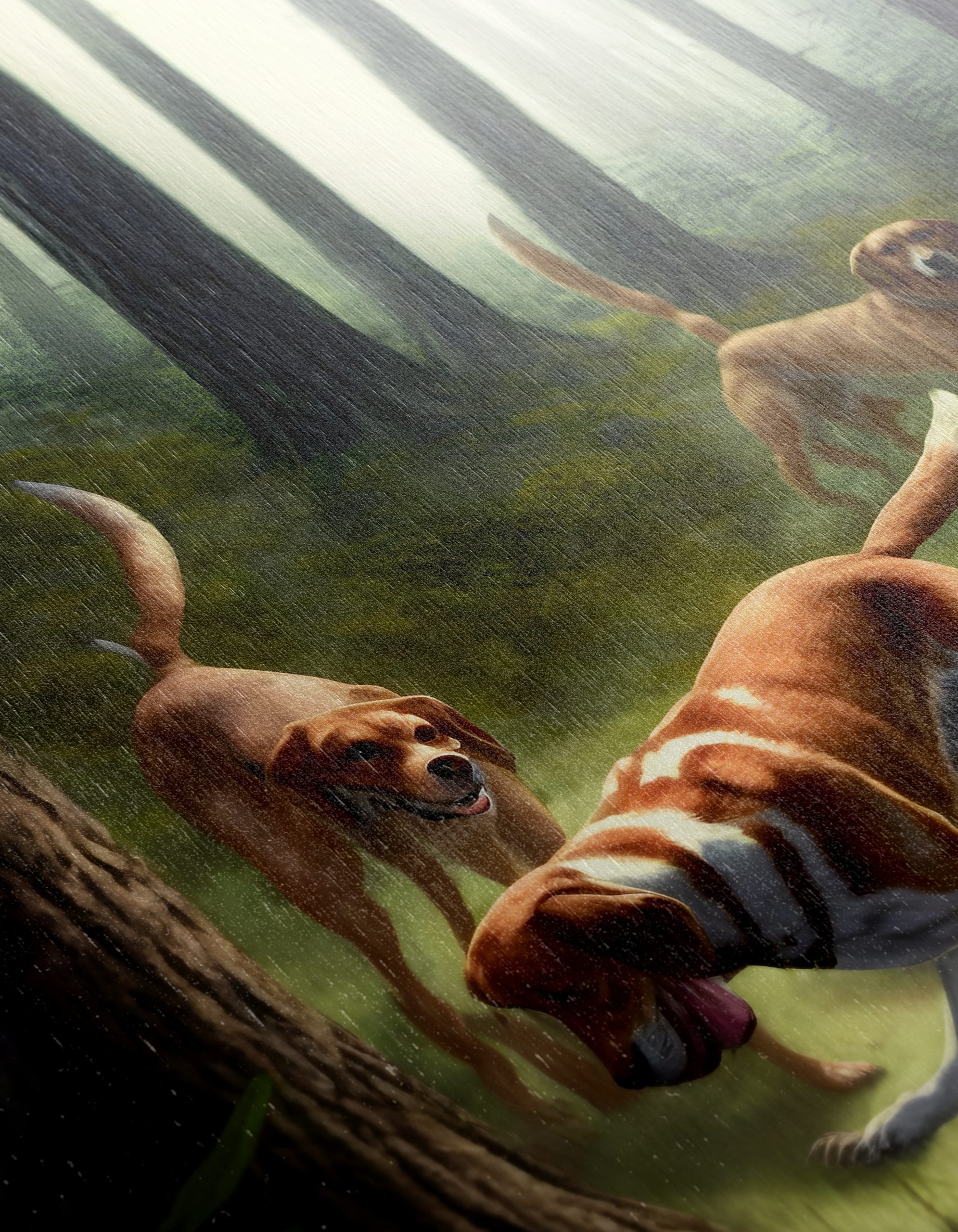 Playful Dogs in a Forest Setting - Image 12