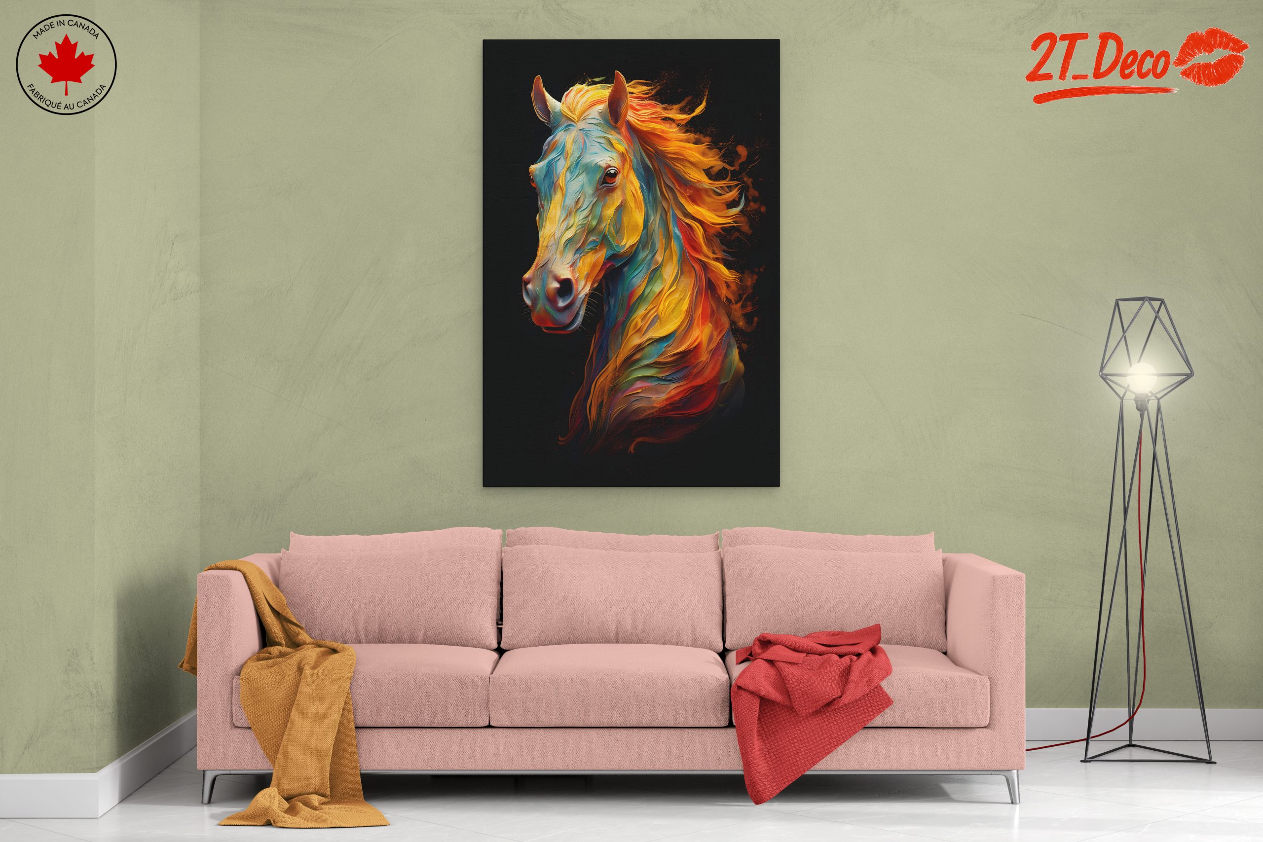 Vibrant Colorful Horse Art 2 - Image 2