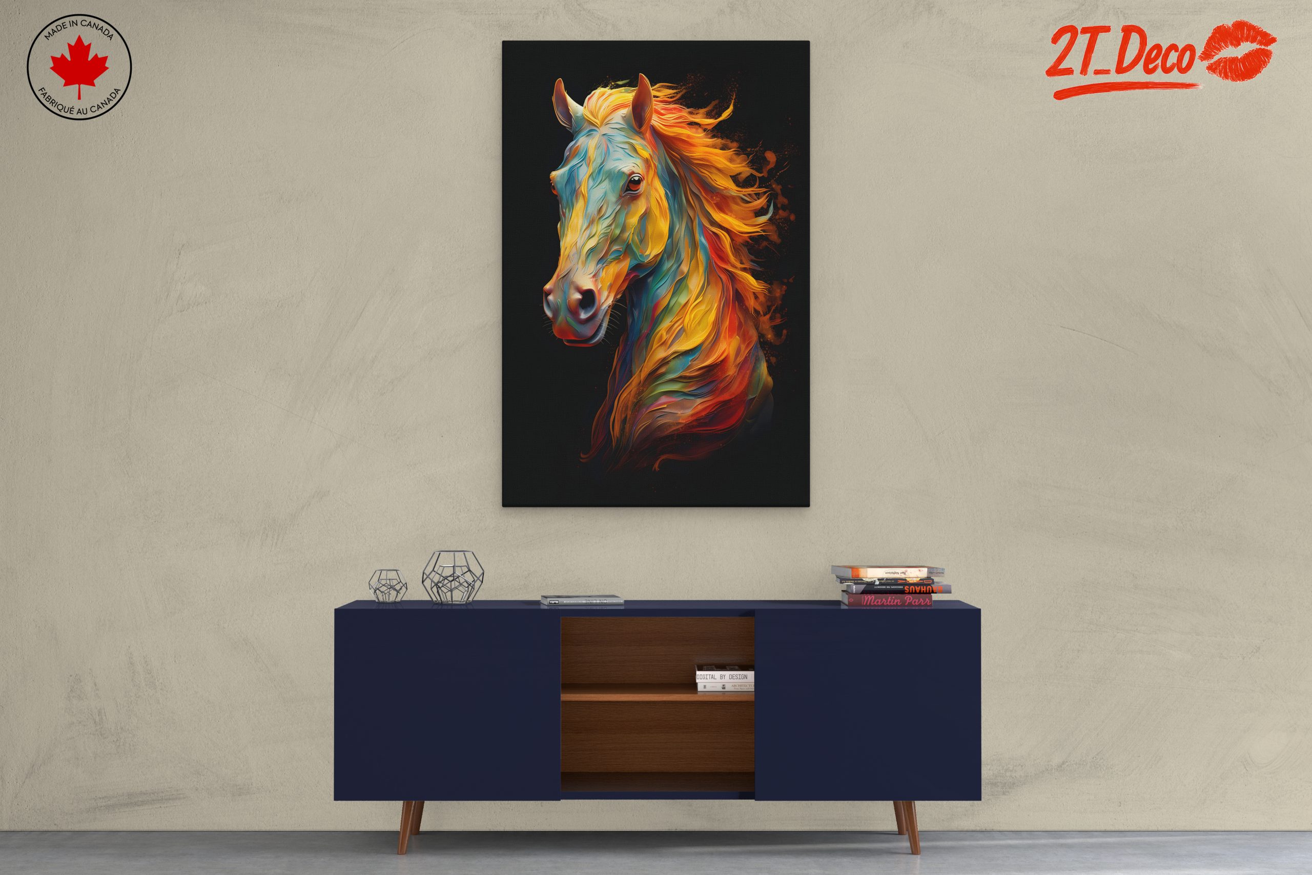 Vibrant Colorful Horse Art 2 - Image 3