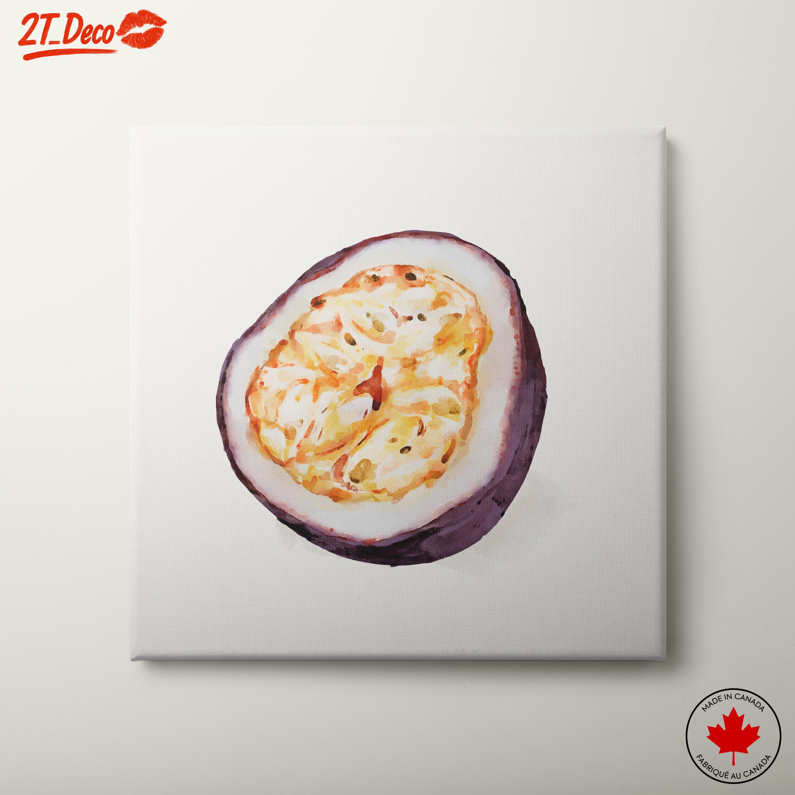 Stylized Abstract Passion Fruit Art