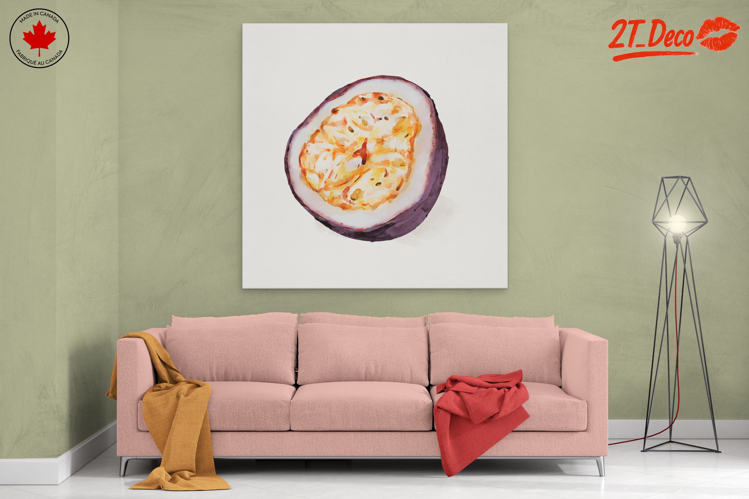 Stylized Abstract Passion Fruit Art - Image 2