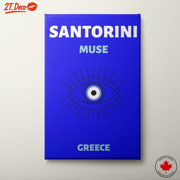 Santorini Muse Art Featuring Eye Symbol