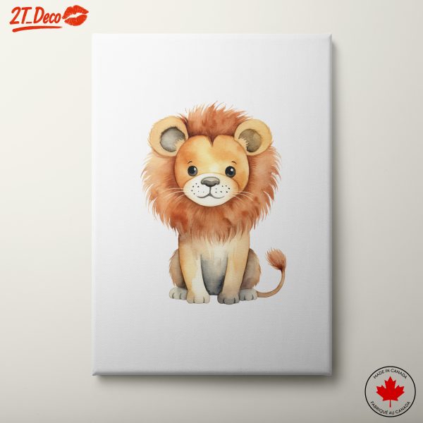 Adorable Lion Illustration in Watercolor