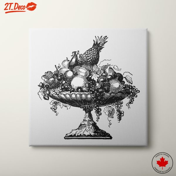 Vintage Fruit Bowl Still Life Art