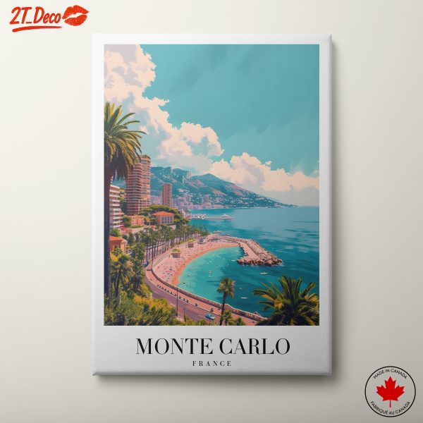Vibrant Contemporary Coastal Landscape of Monte Carlo