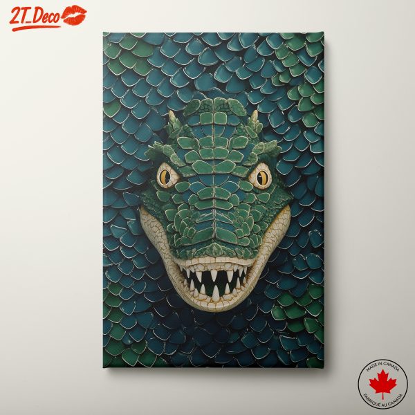 Stylized Crocodile Anatomical Artwork