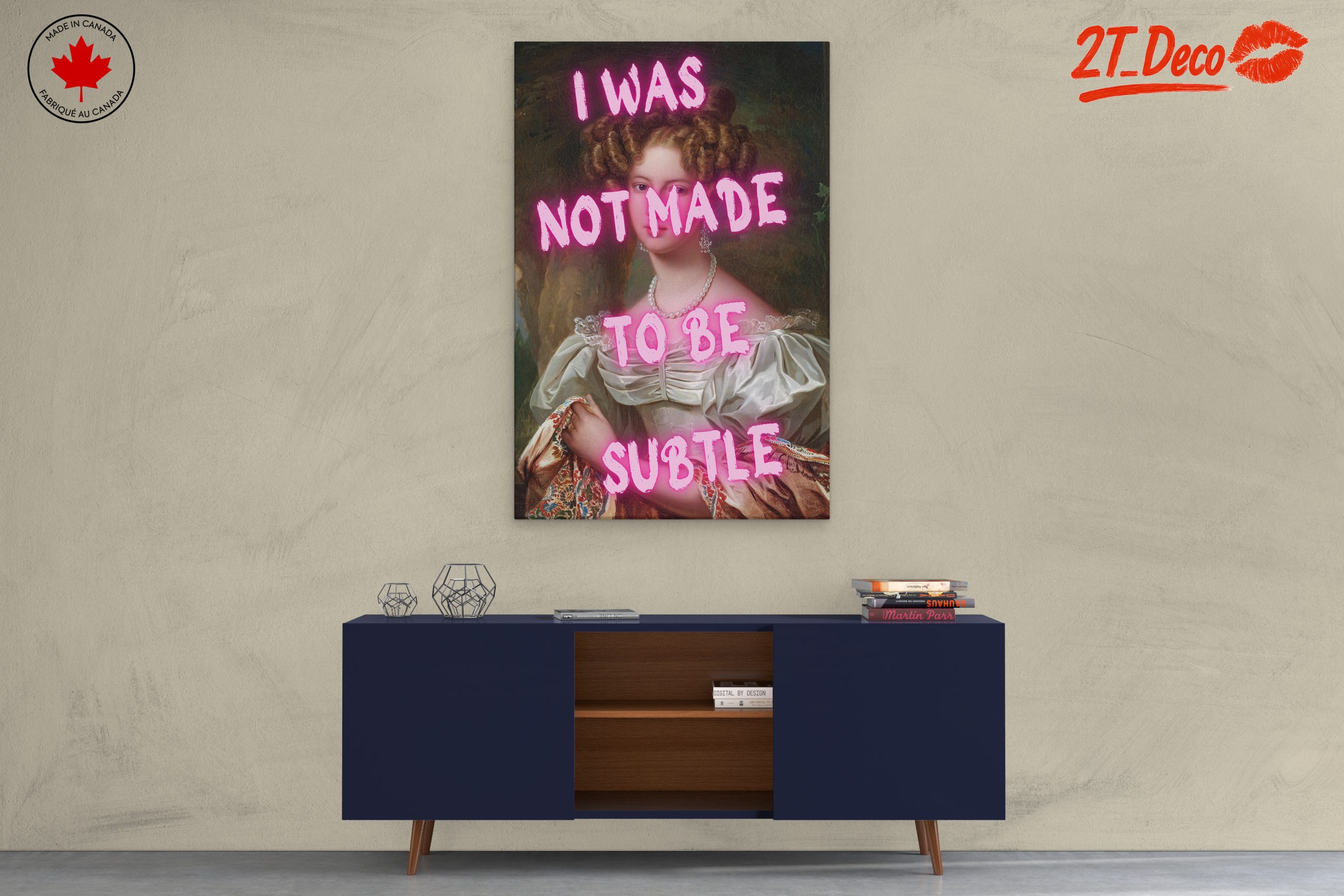 Bold Contemporary Portrait with Quote - Image 3