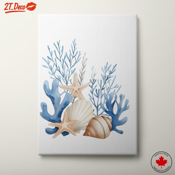 Watercolor Abstract Marine Life Art