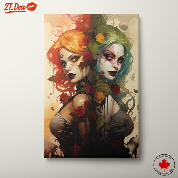 Stylized Character Art with Roses