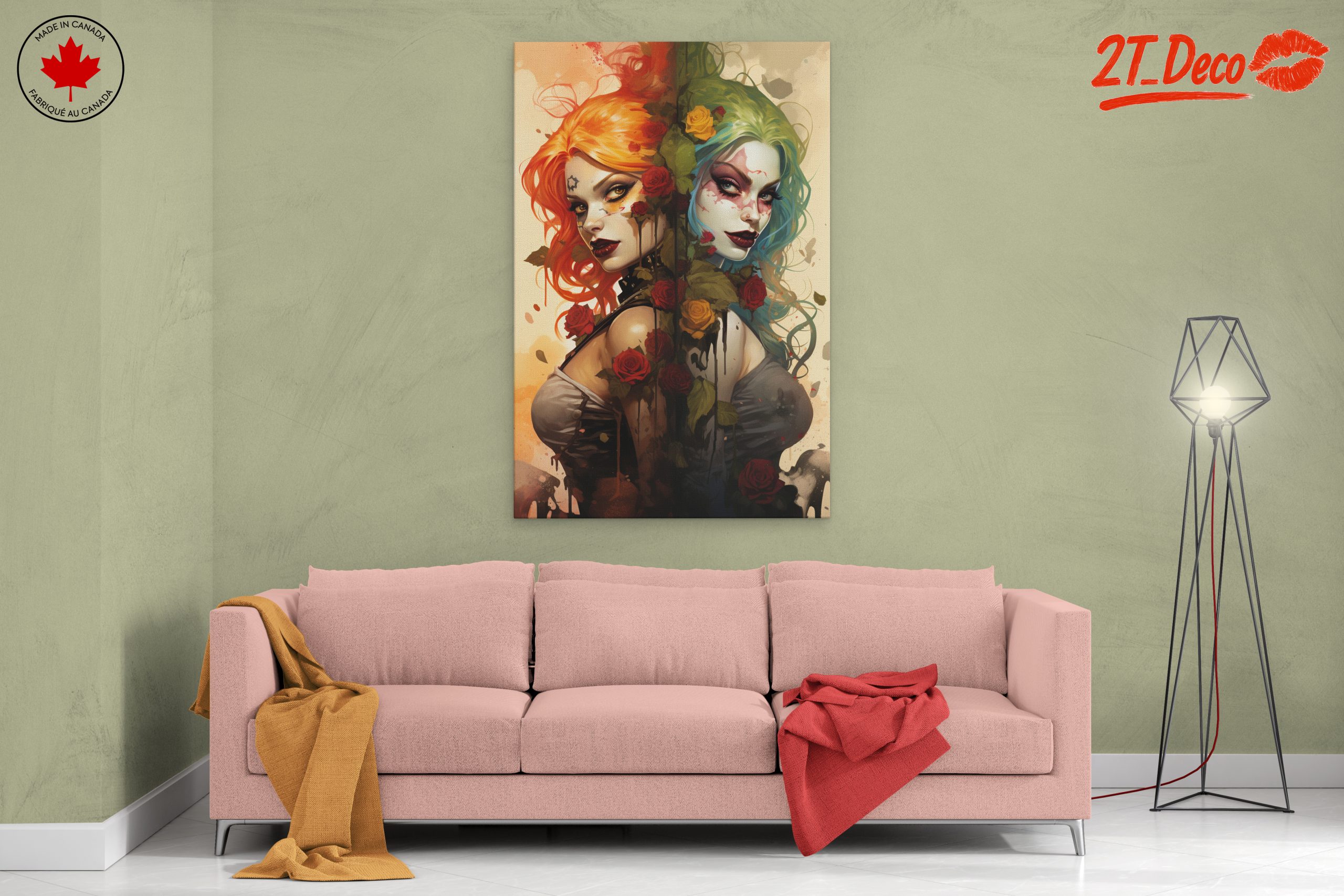 Stylized Character Art with Roses - Image 2