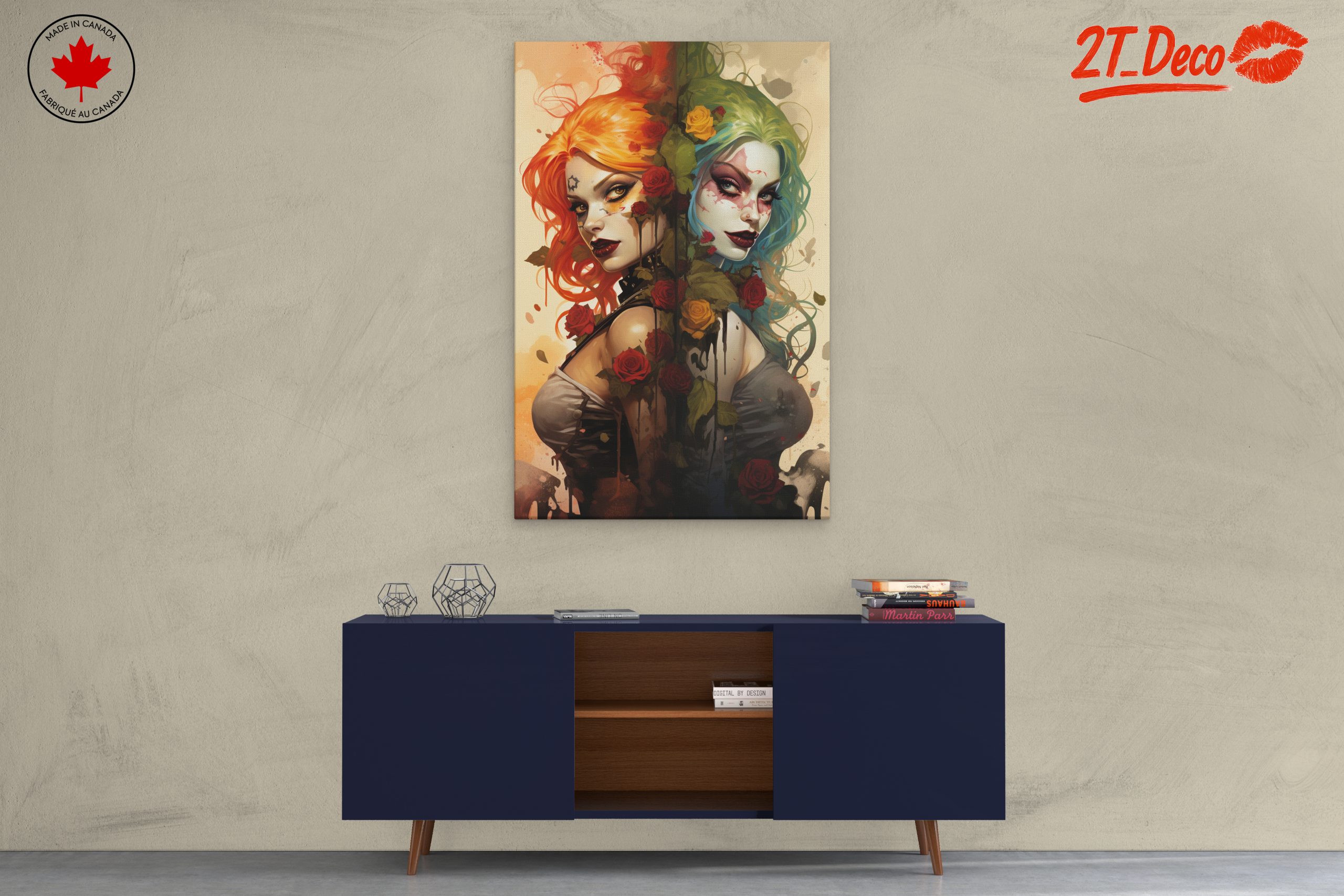 Stylized Character Art with Roses - Image 3
