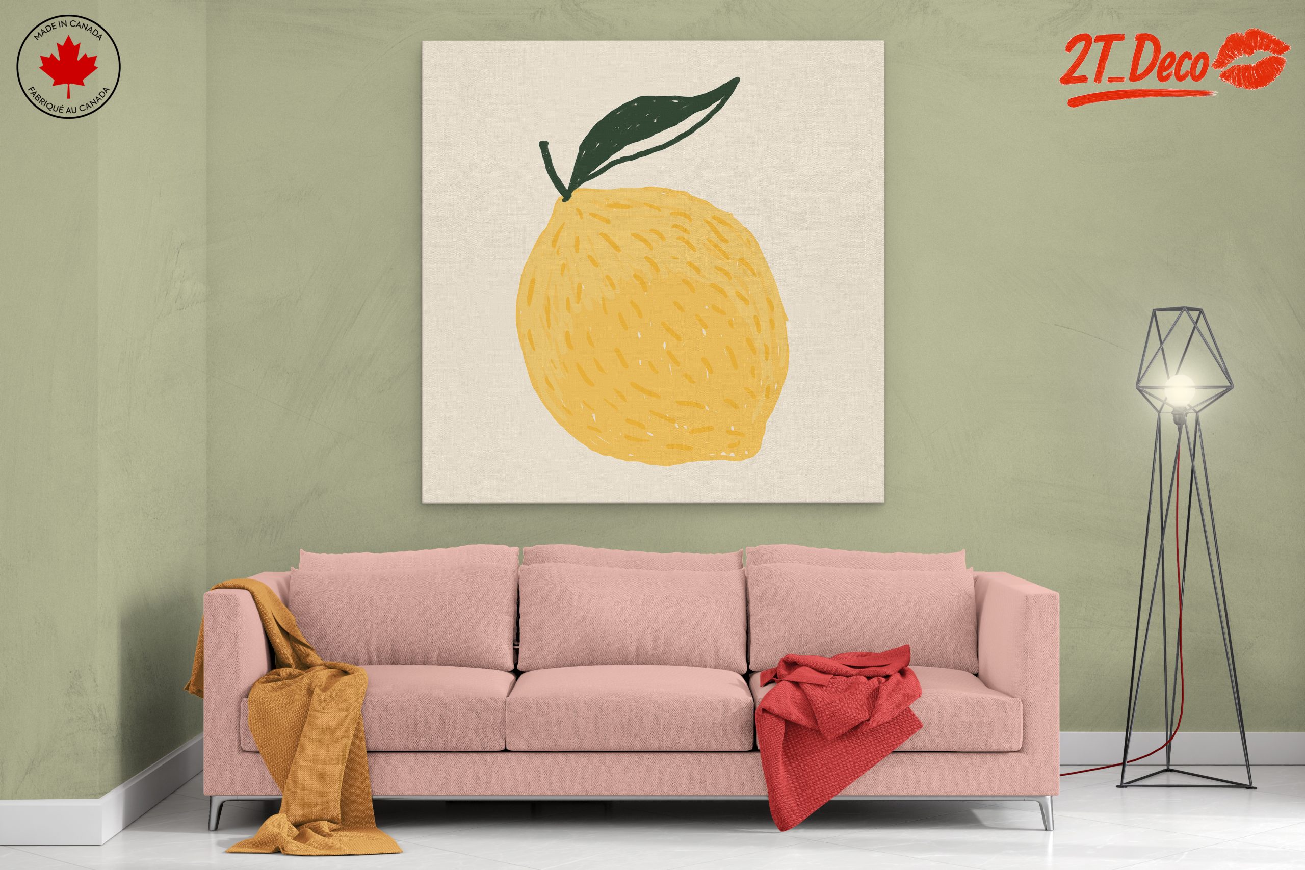 Stylized Lemon Abstract Food Art 2 - Image 2