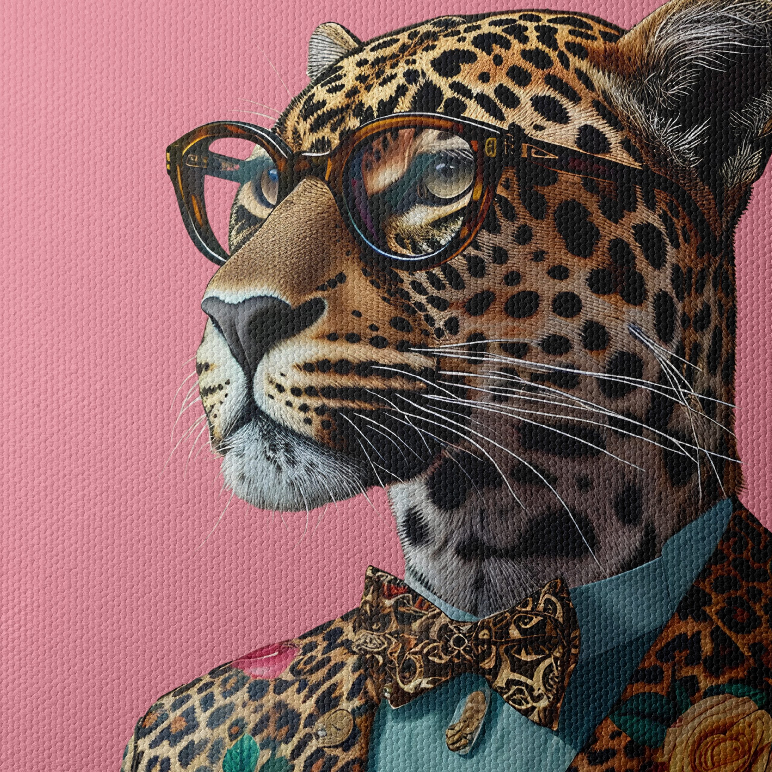 Stylized Leopard in Floral Suit - Image 4