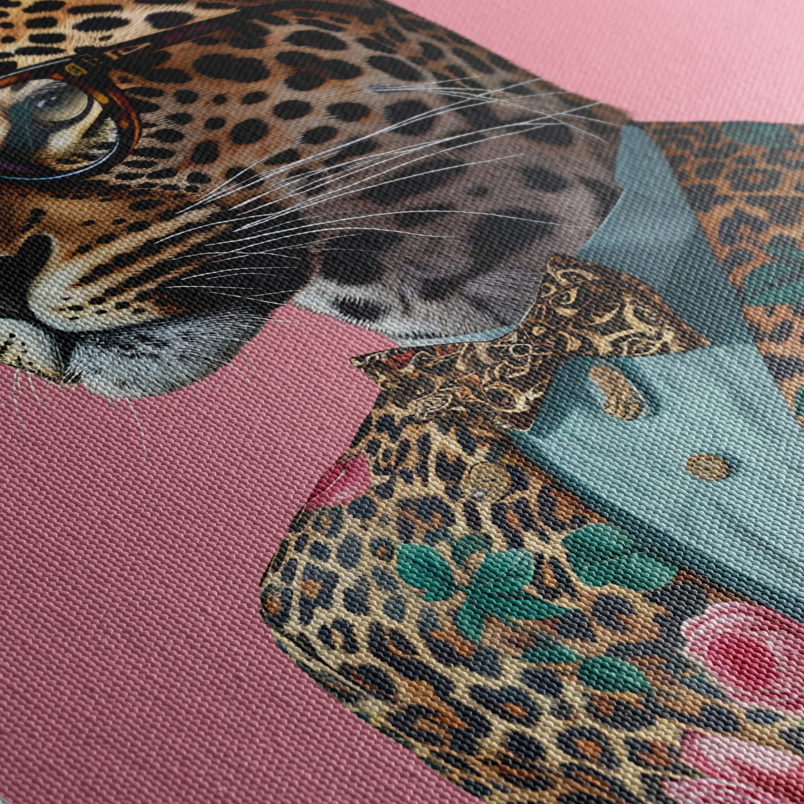Stylized Leopard in Floral Suit - Image 5