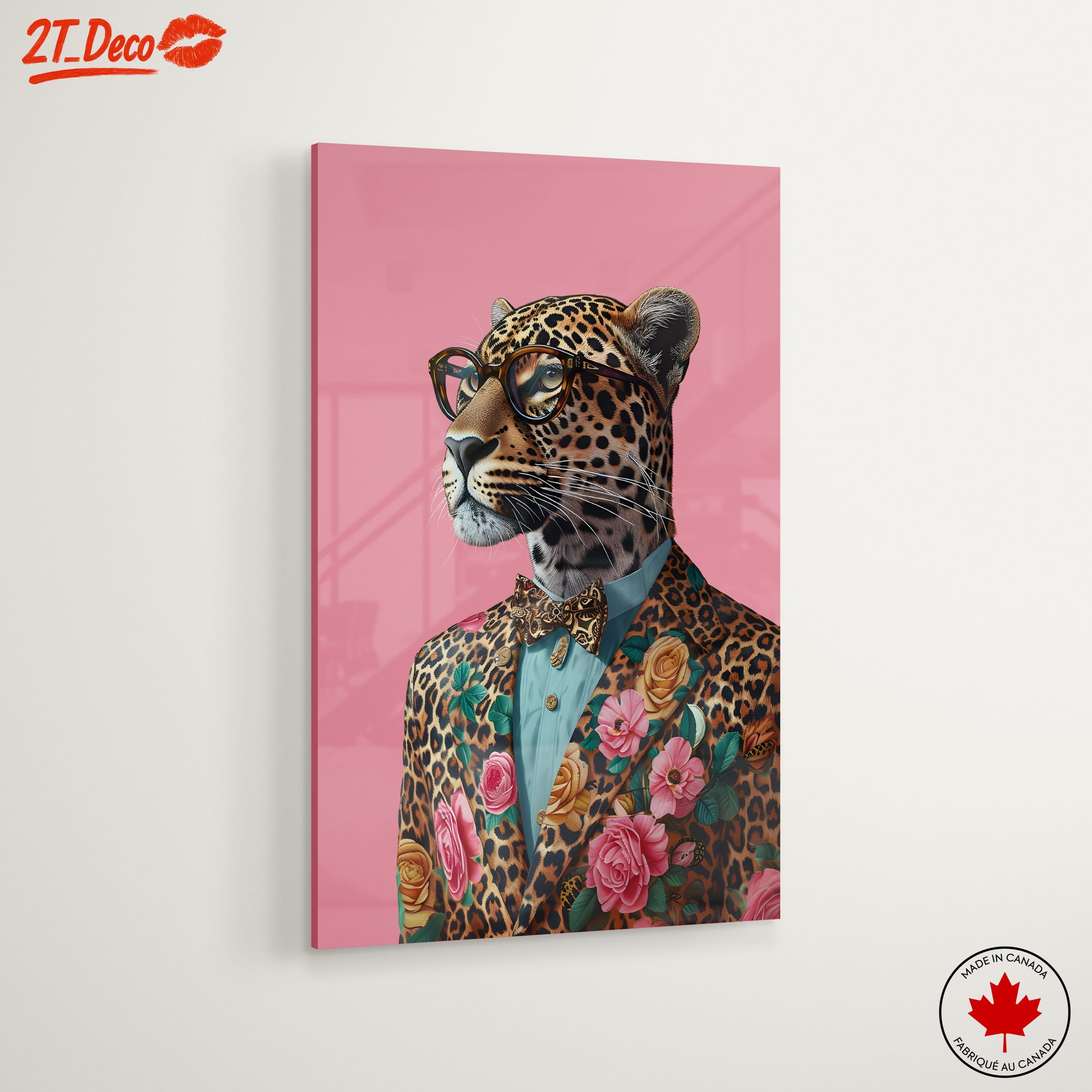 Stylized Leopard in Floral Suit - Image 6
