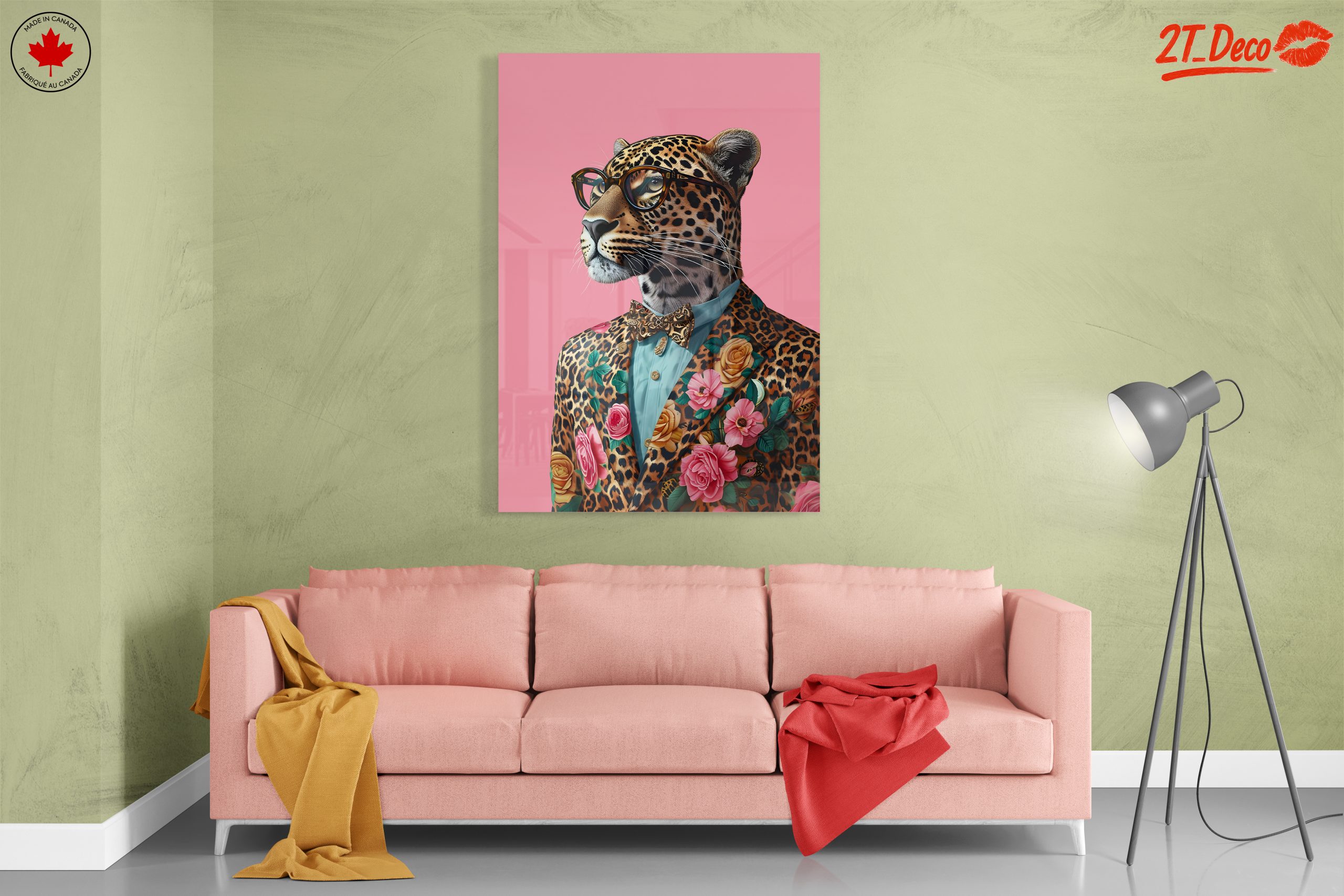 Stylized Leopard in Floral Suit - Image 7