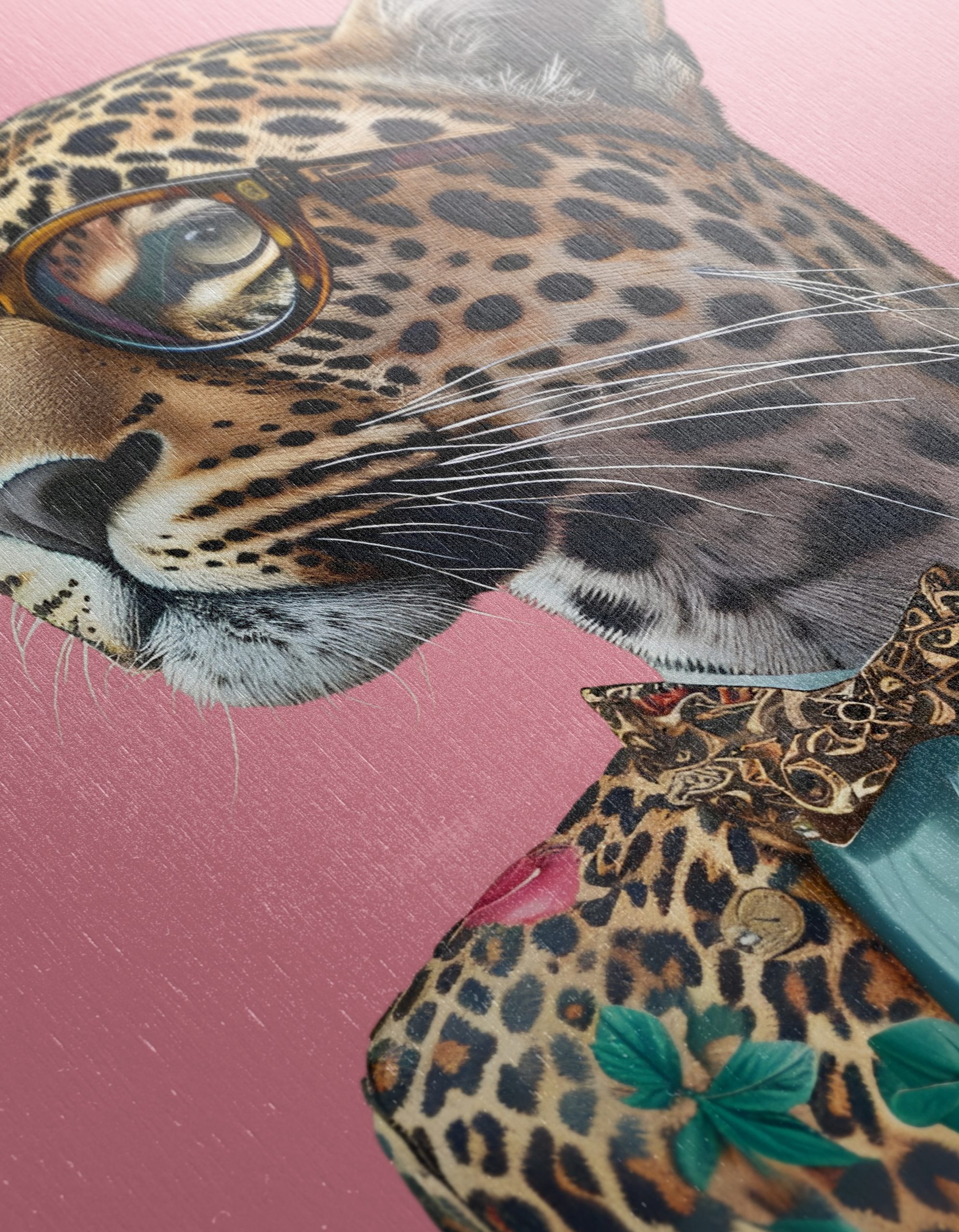 Stylized Leopard in Floral Suit - Image 12