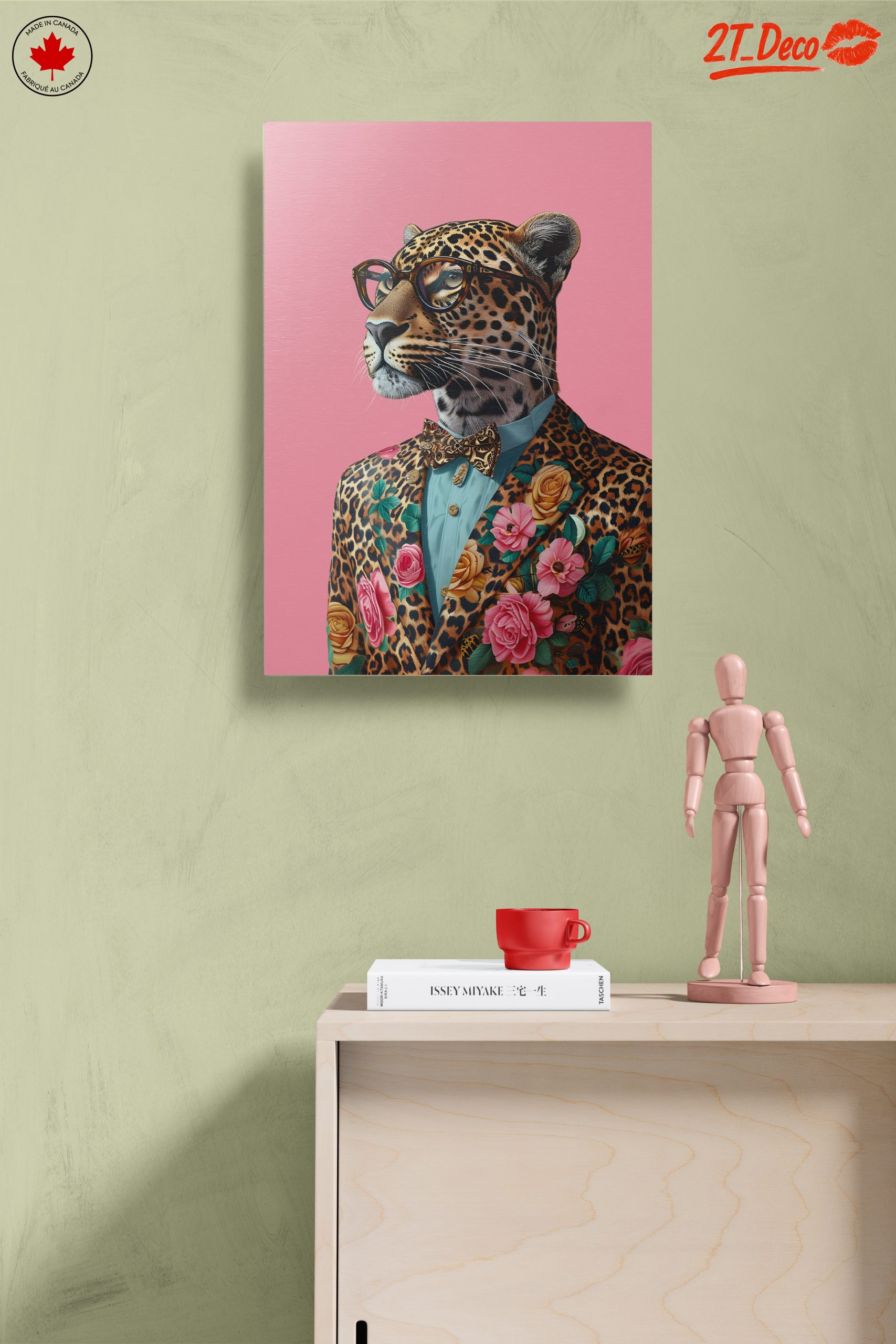 Stylized Leopard in Floral Suit - Image 14