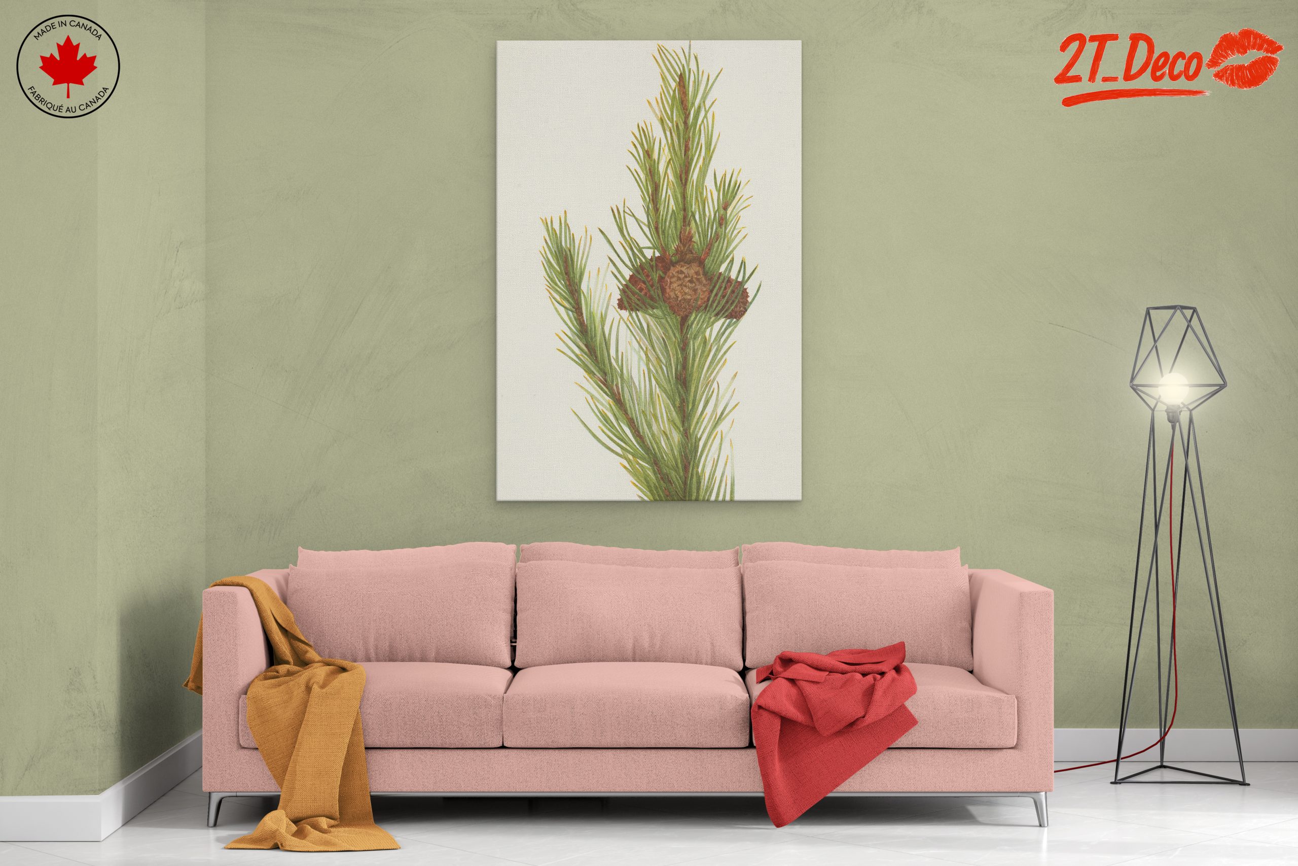 Detailed Botanical Illustration of Pine - Image 2