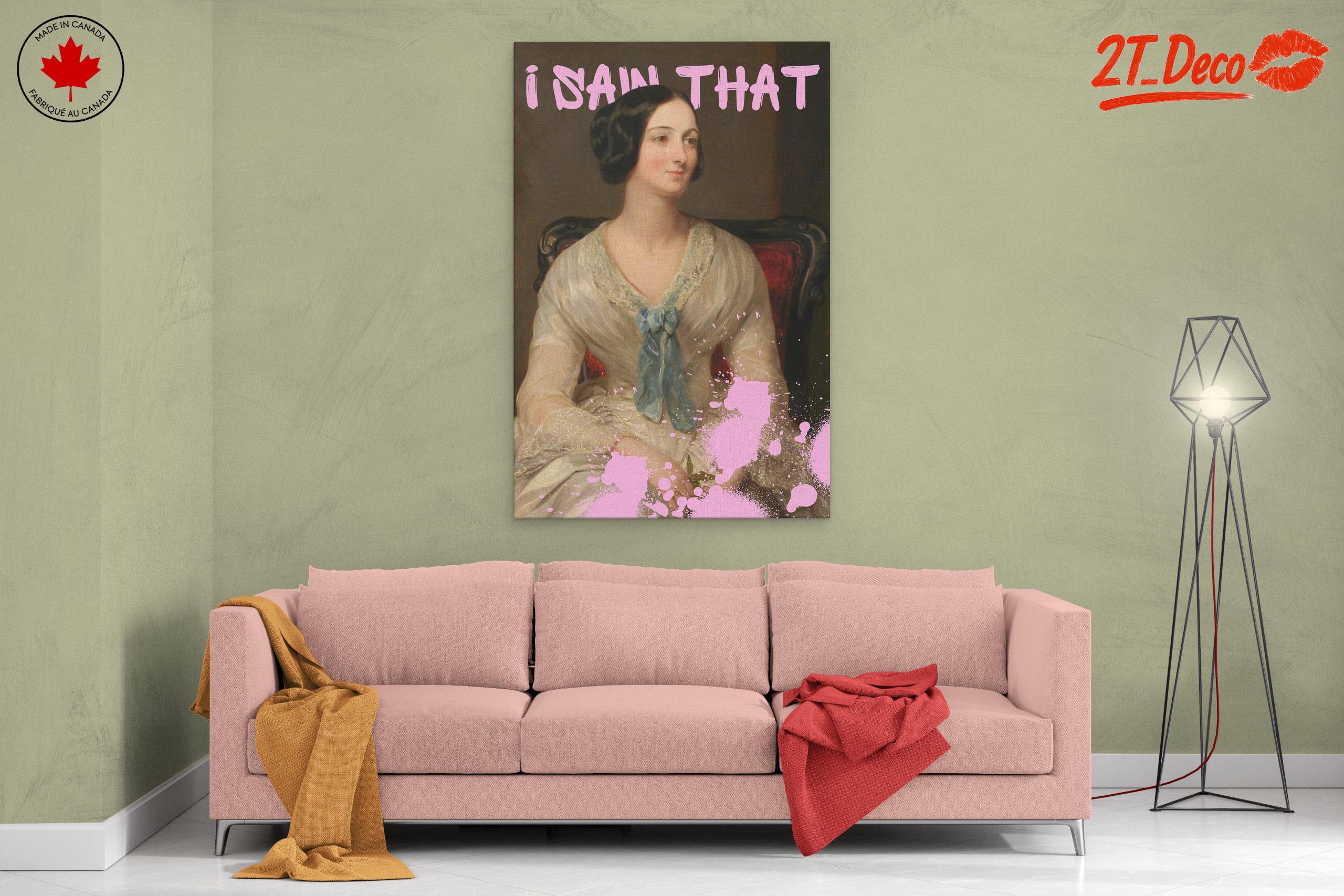 Modern Portrait with Playful Text and Colorful Splash - Image 2