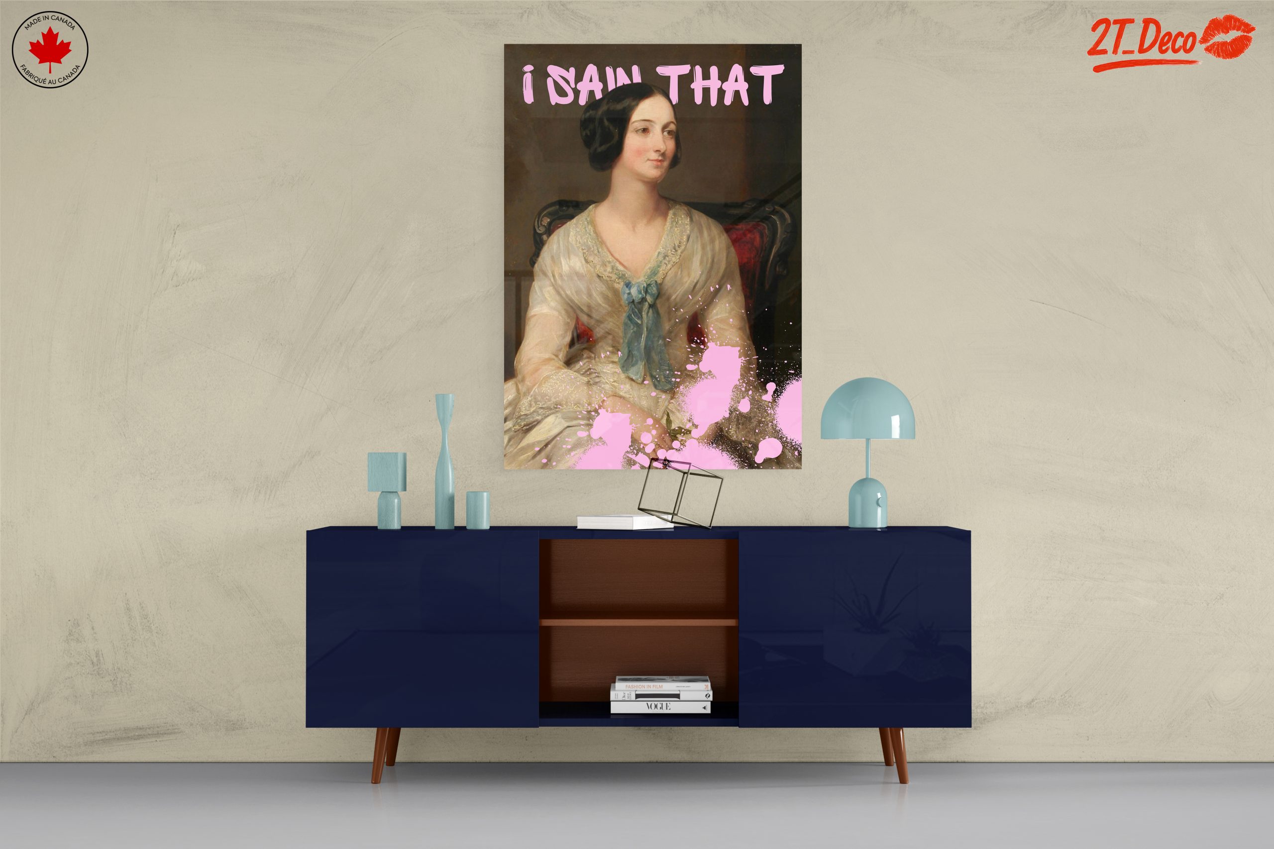 Modern Portrait with Playful Text and Colorful Splash - Image 8