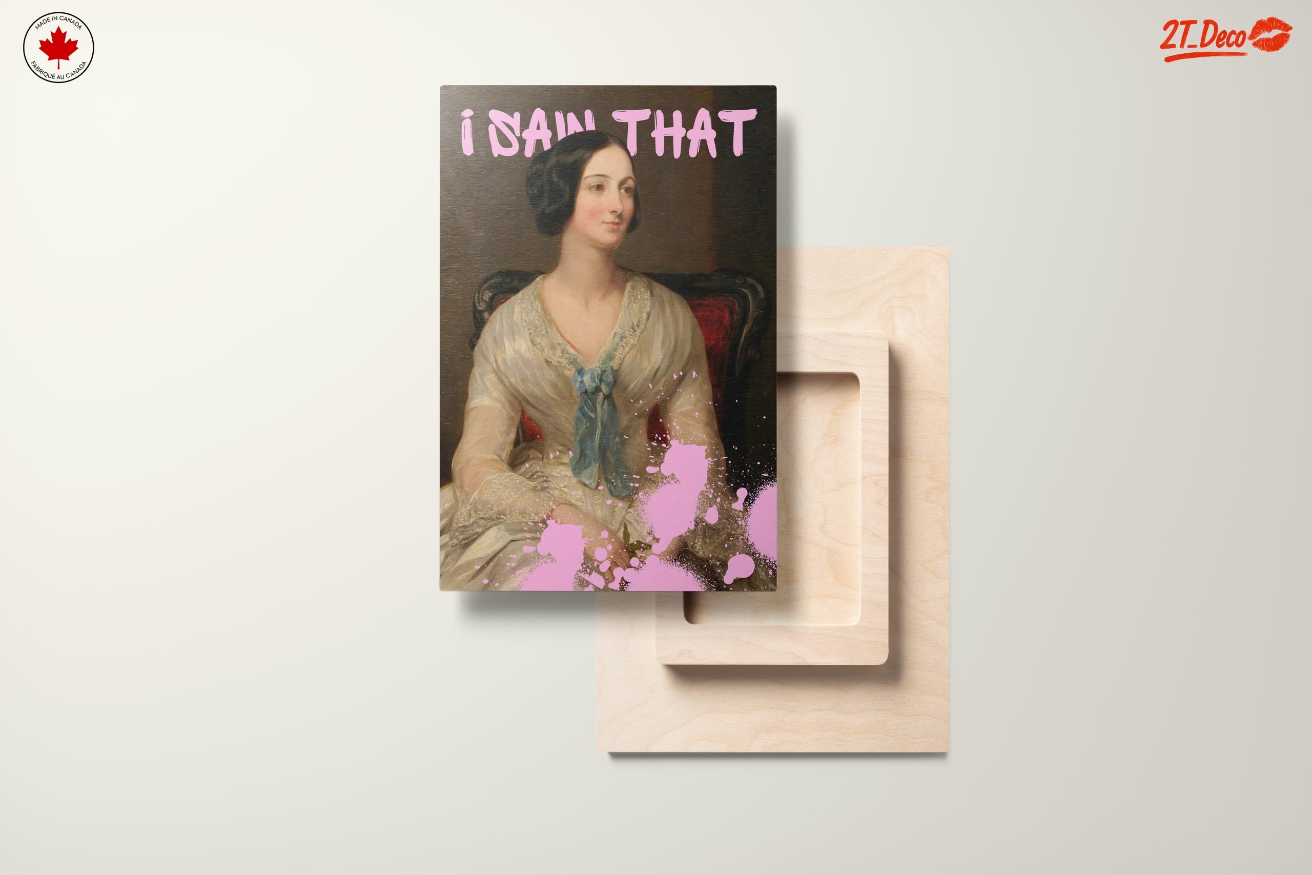 Modern Portrait with Playful Text and Colorful Splash - Image 11