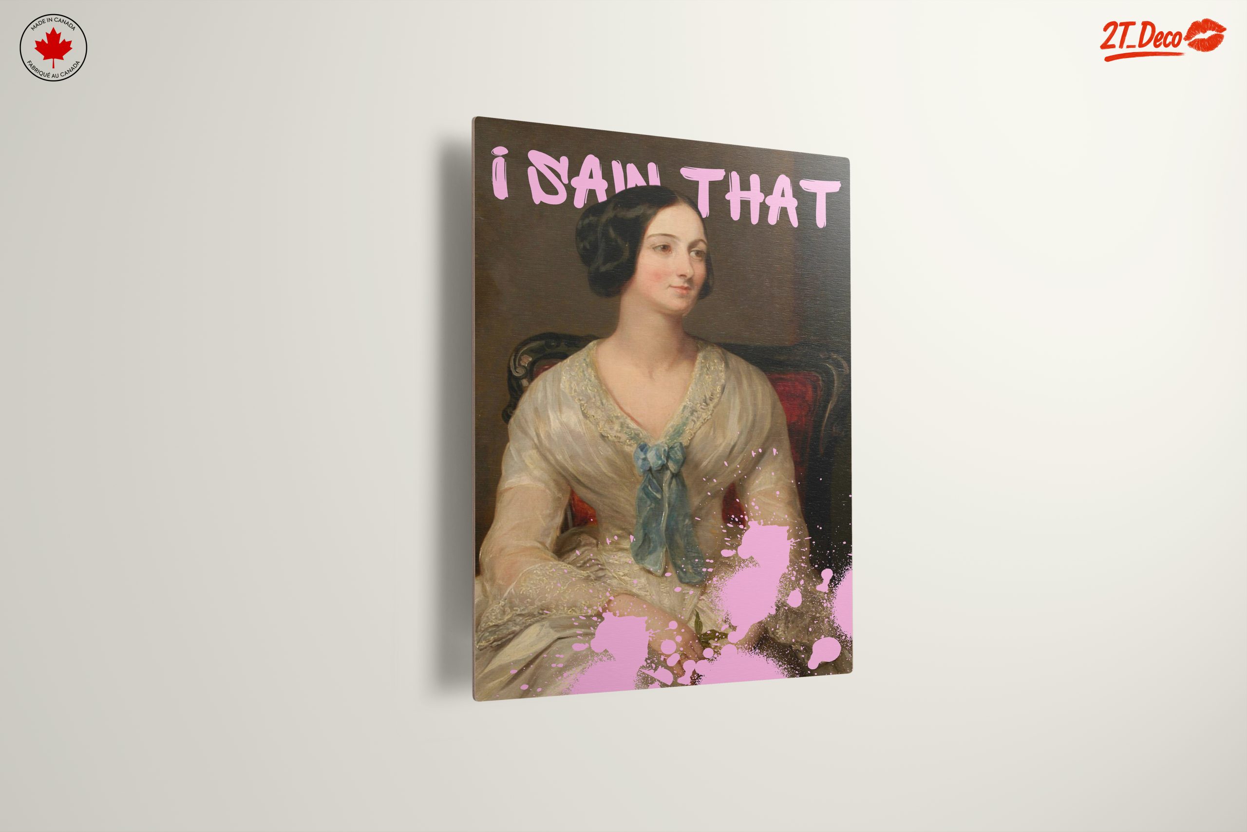 Modern Portrait with Playful Text and Colorful Splash - Image 13