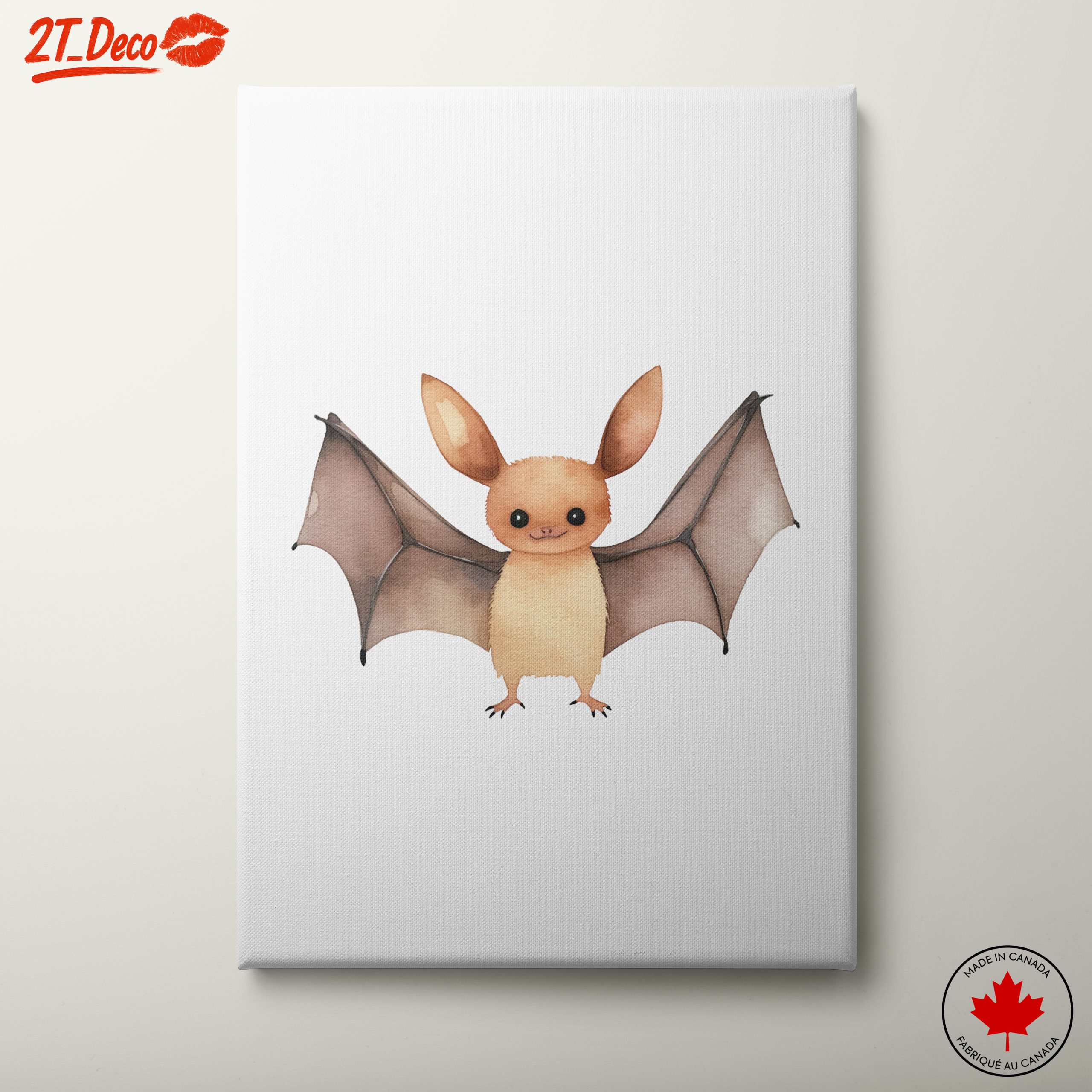 Cute Watercolor Bat Illustration