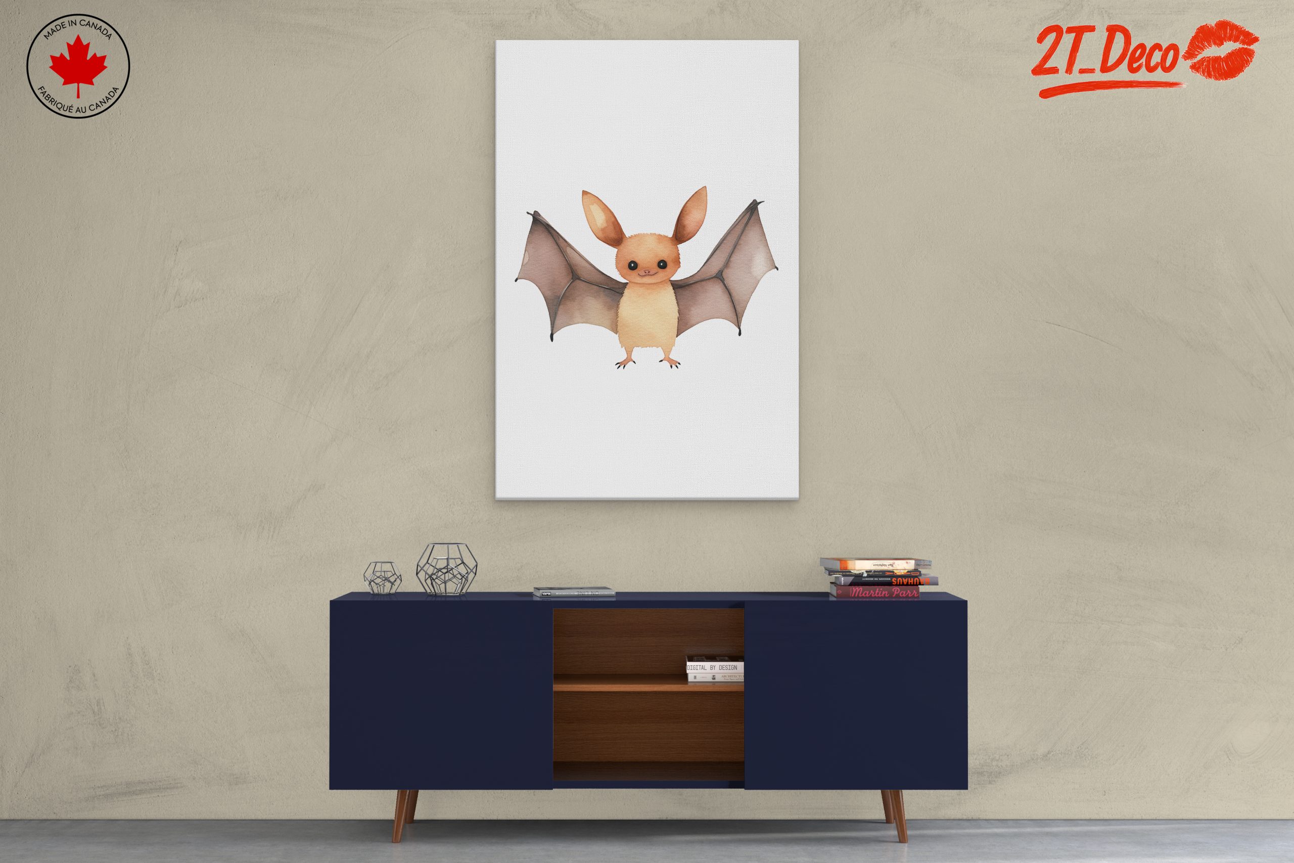 Cute Watercolor Bat Illustration - Image 3