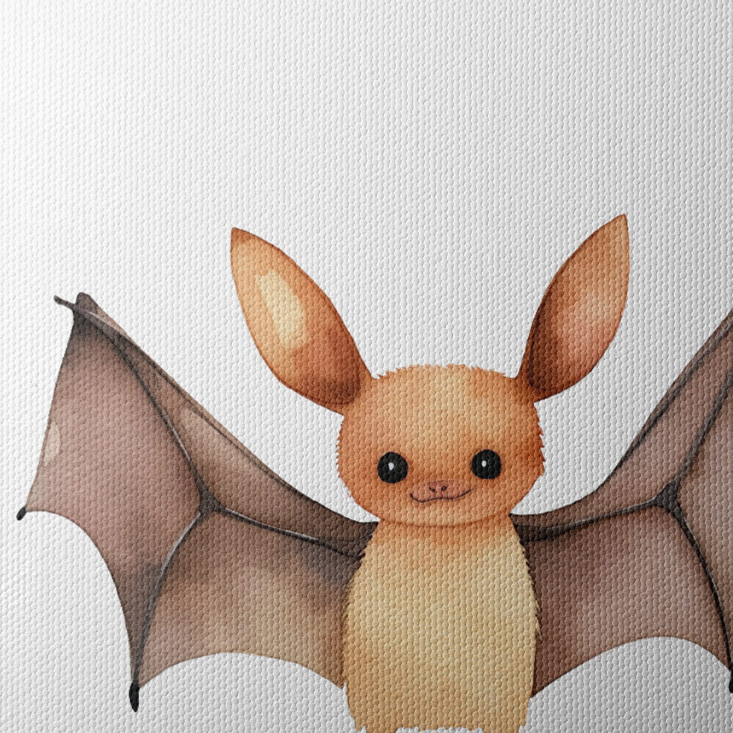 Cute Watercolor Bat Illustration - Image 4