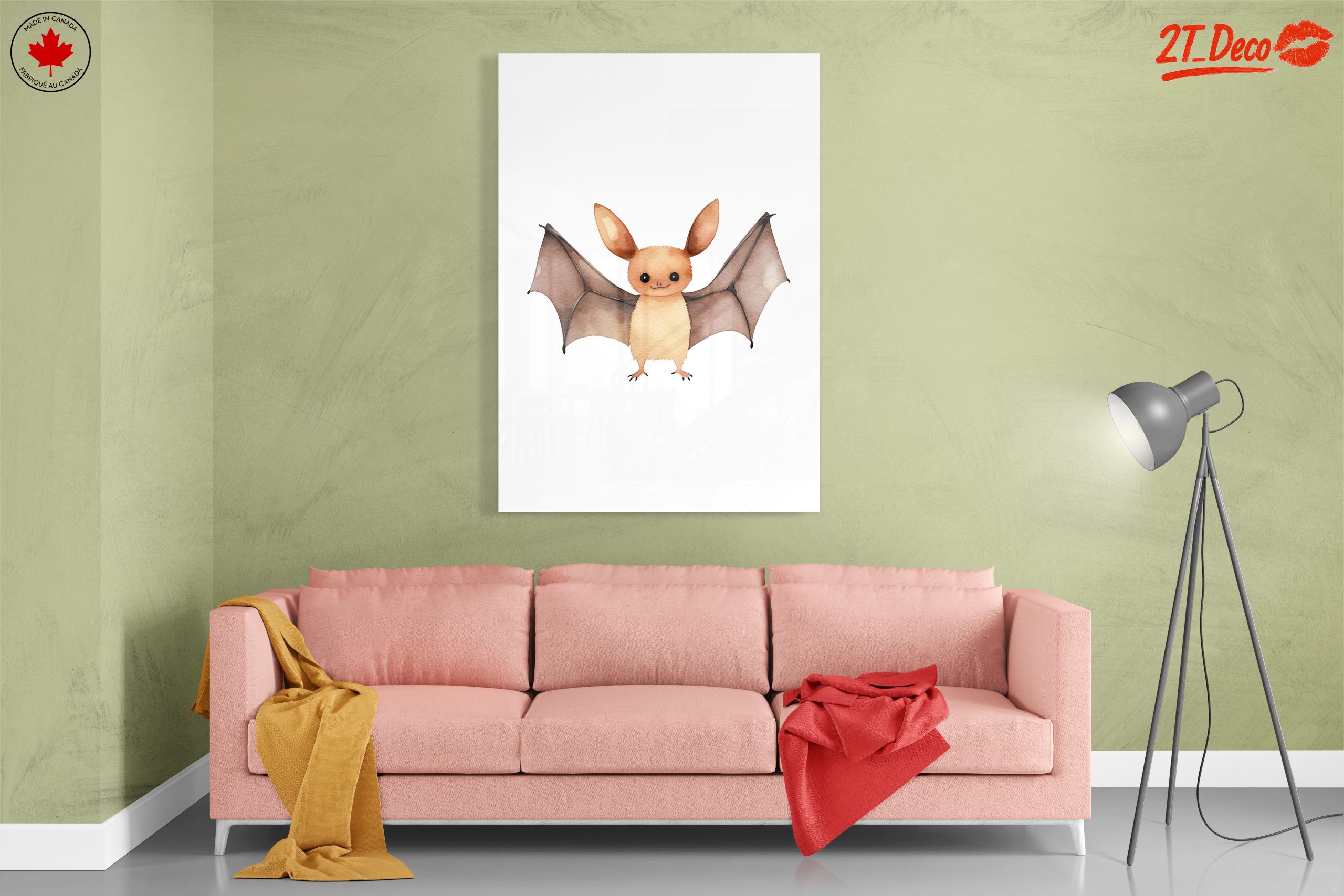 Cute Watercolor Bat Illustration - Image 7