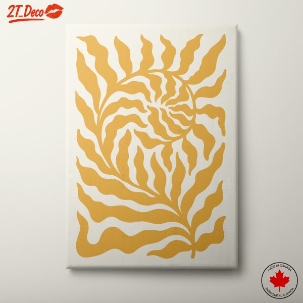 Stylized Botanical Art with Flowing Shapes