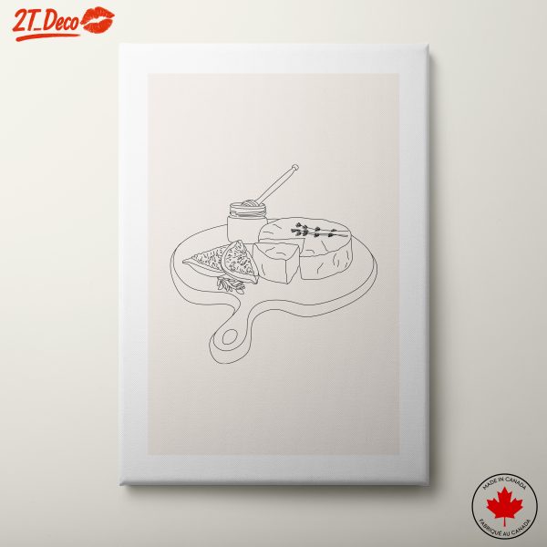 Abstract Food Art Featuring Cheese and Honey