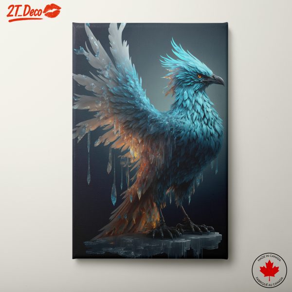 Stunning Fantasy Creature with Blue Feathers