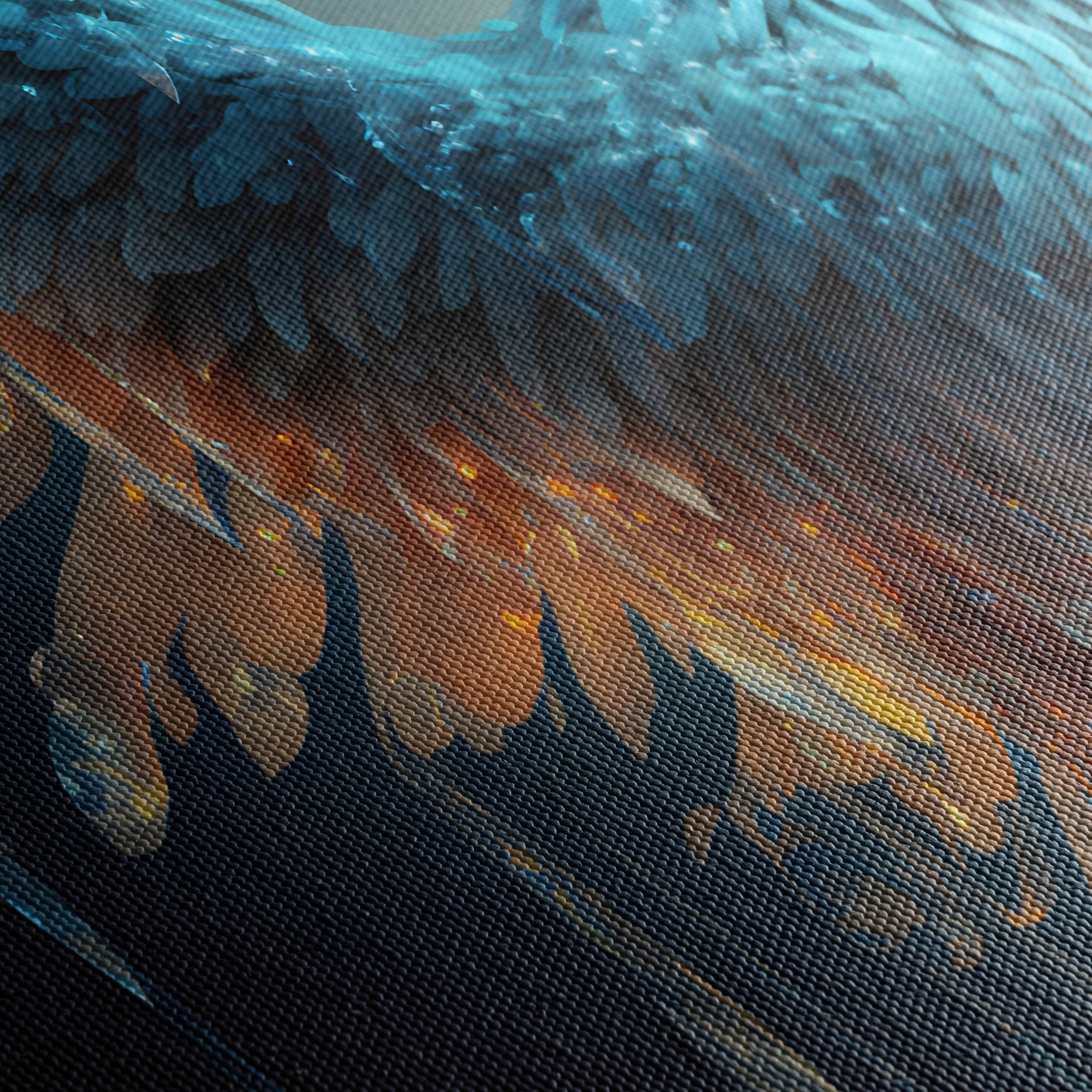 Stunning Fantasy Creature with Blue Feathers - Image 5