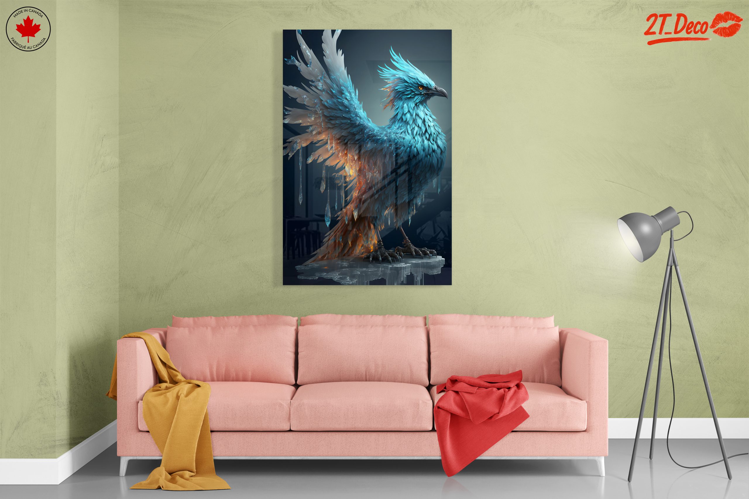 Stunning Fantasy Creature with Blue Feathers - Image 7