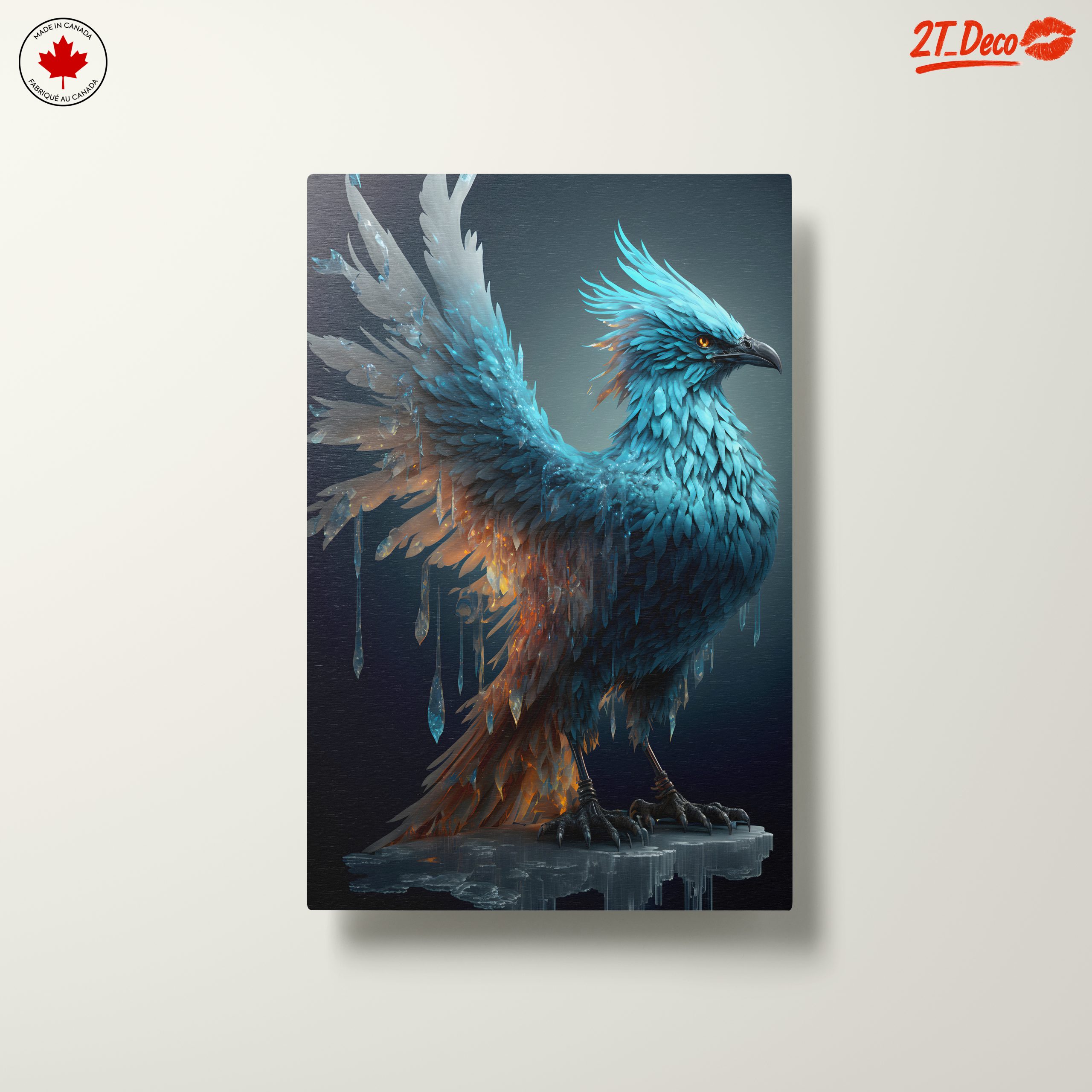 Stunning Fantasy Creature with Blue Feathers - Image 10