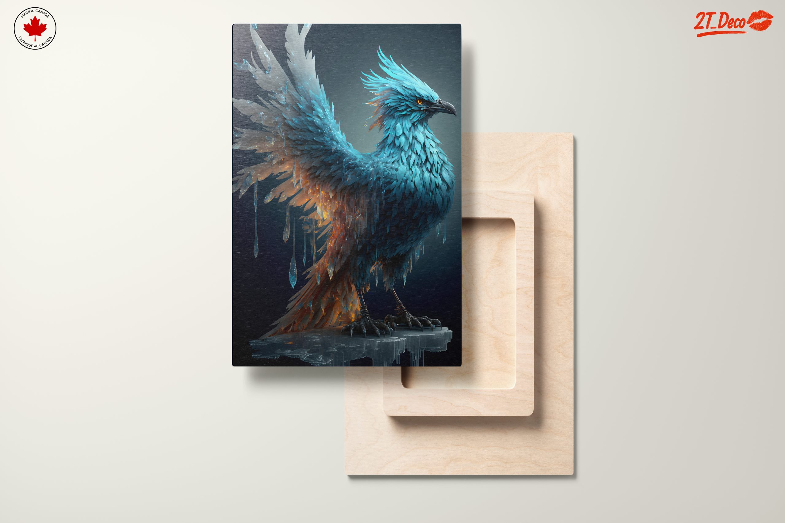 Stunning Fantasy Creature with Blue Feathers - Image 11