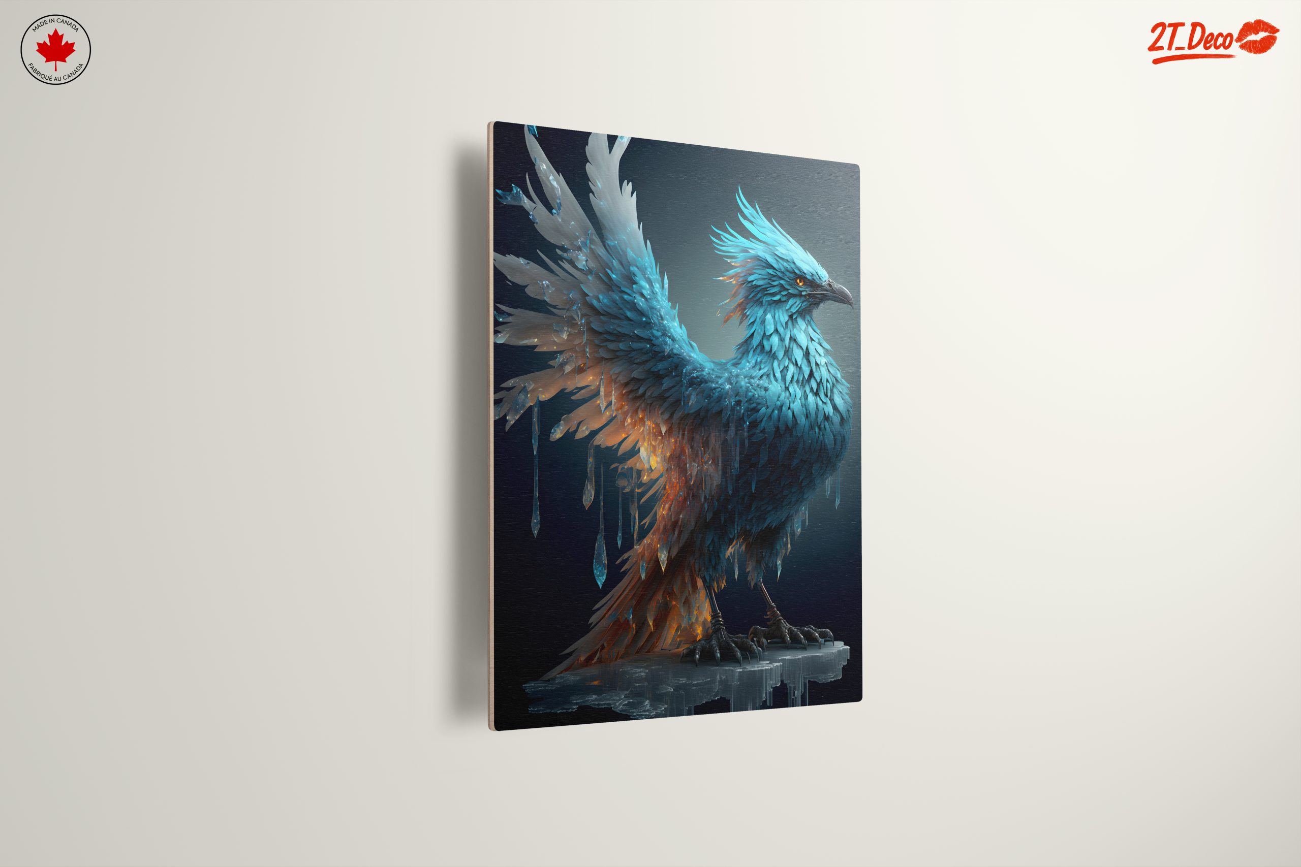 Stunning Fantasy Creature with Blue Feathers - Image 13