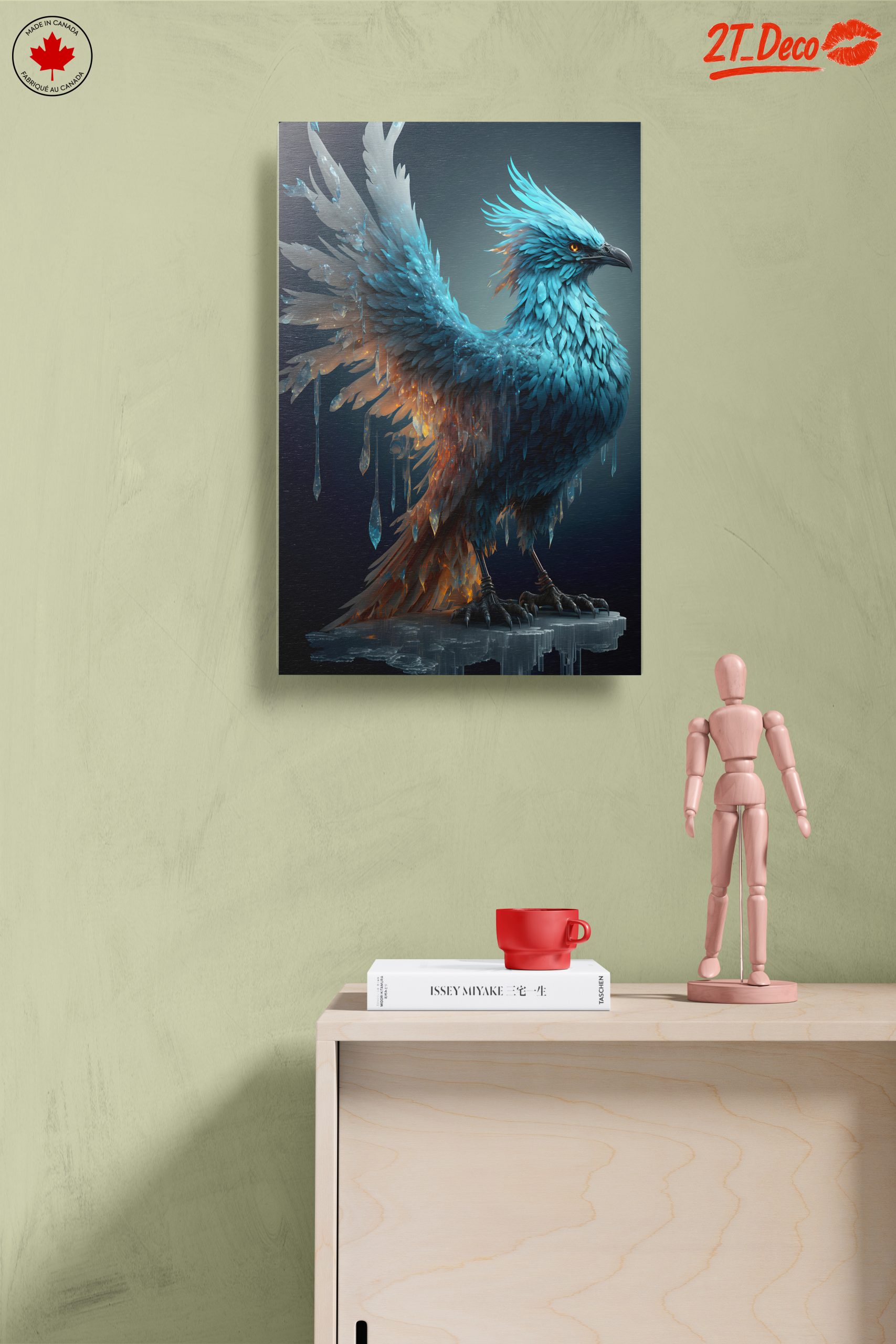 Stunning Fantasy Creature with Blue Feathers - Image 14