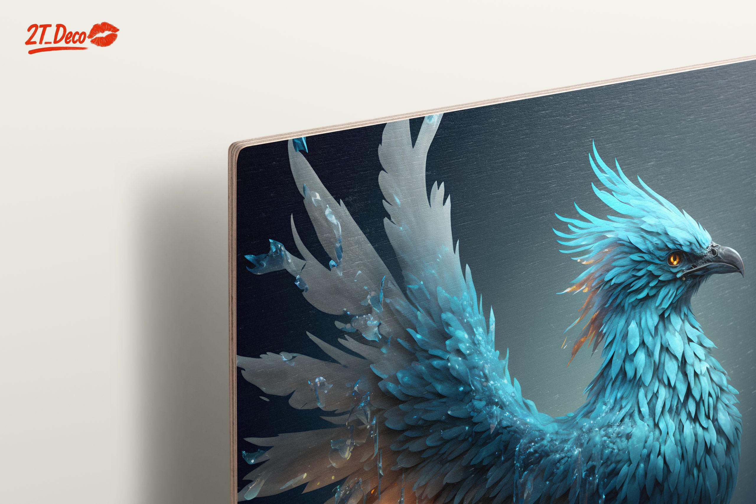 Stunning Fantasy Creature with Blue Feathers - Image 15