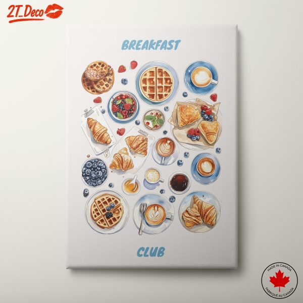 Colorful Abstract Breakfast Food Art