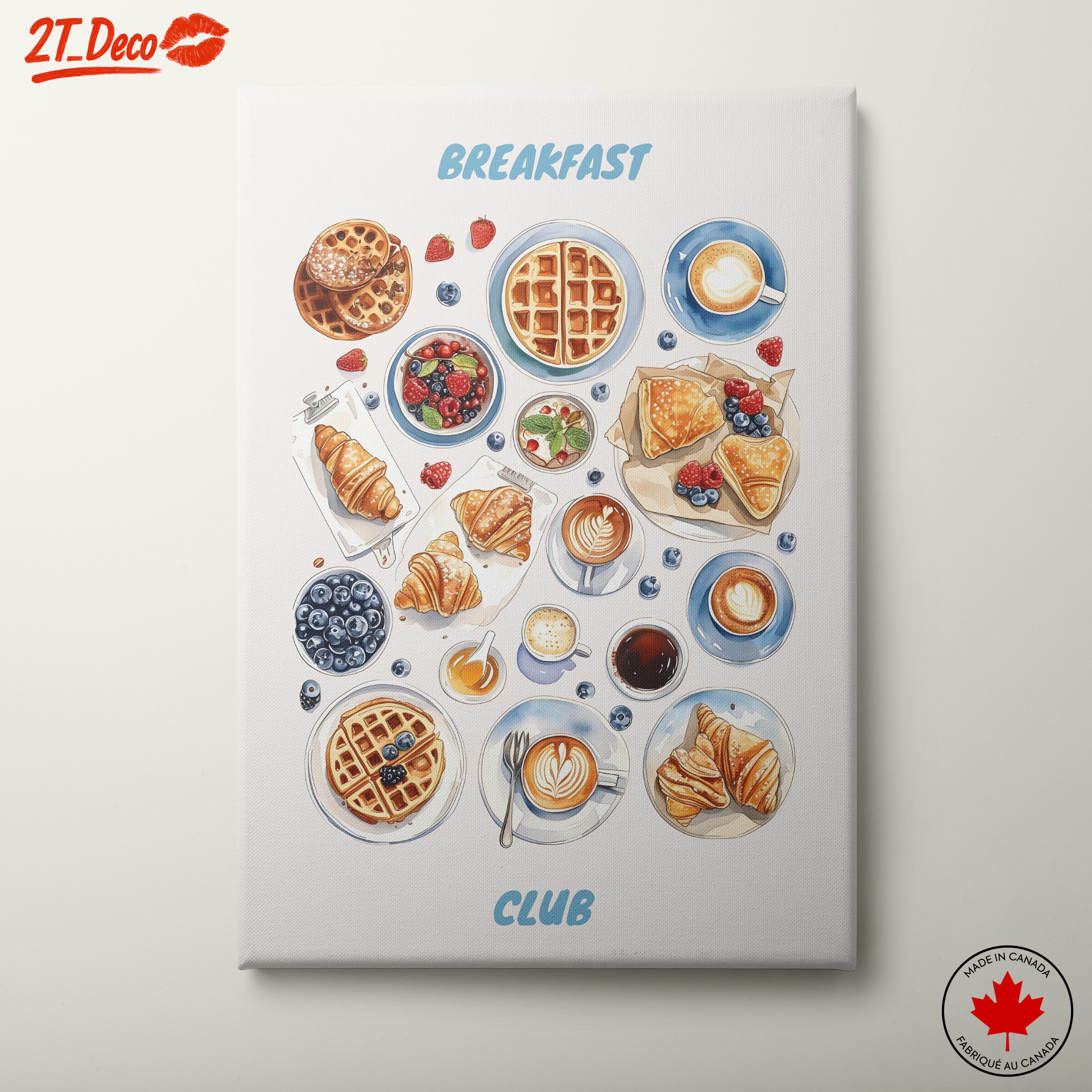 Colorful Abstract Breakfast Food Art