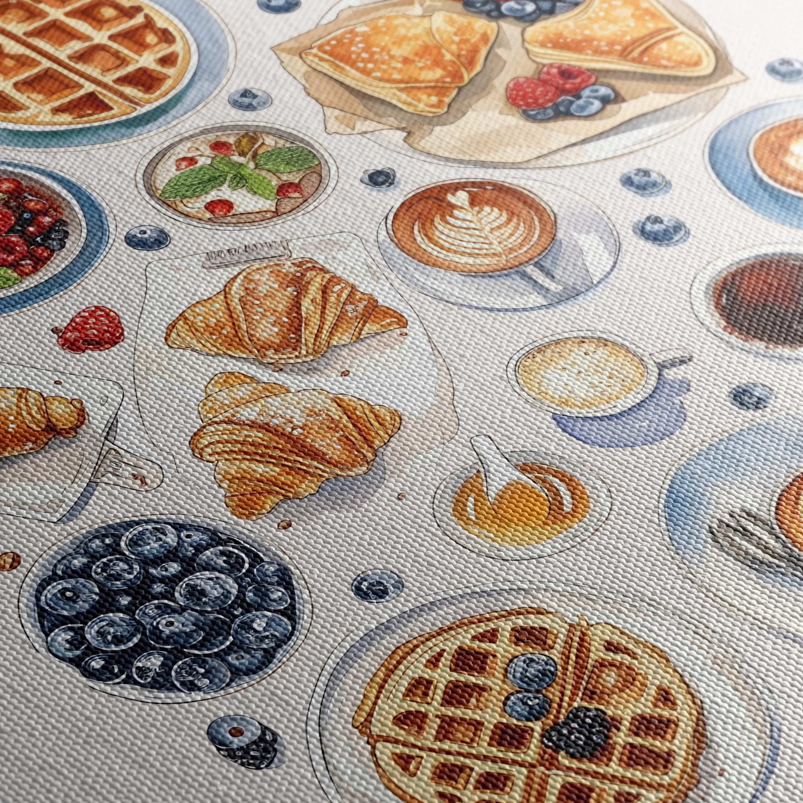 Colorful Abstract Breakfast Food Art - Image 5
