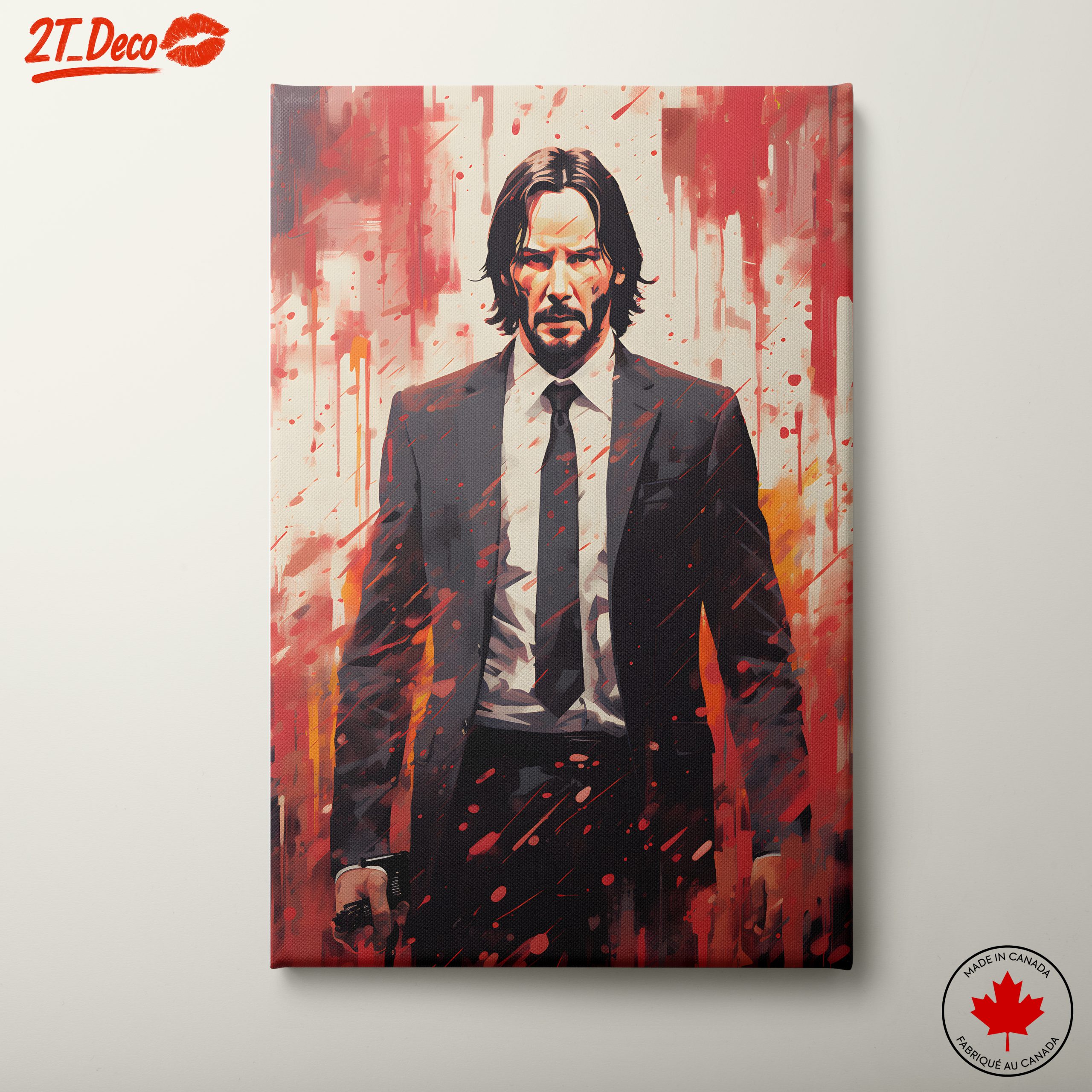 Intense Action Character Wall Art