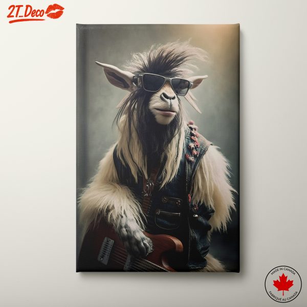 Cool Goat Playing Electric Guitar