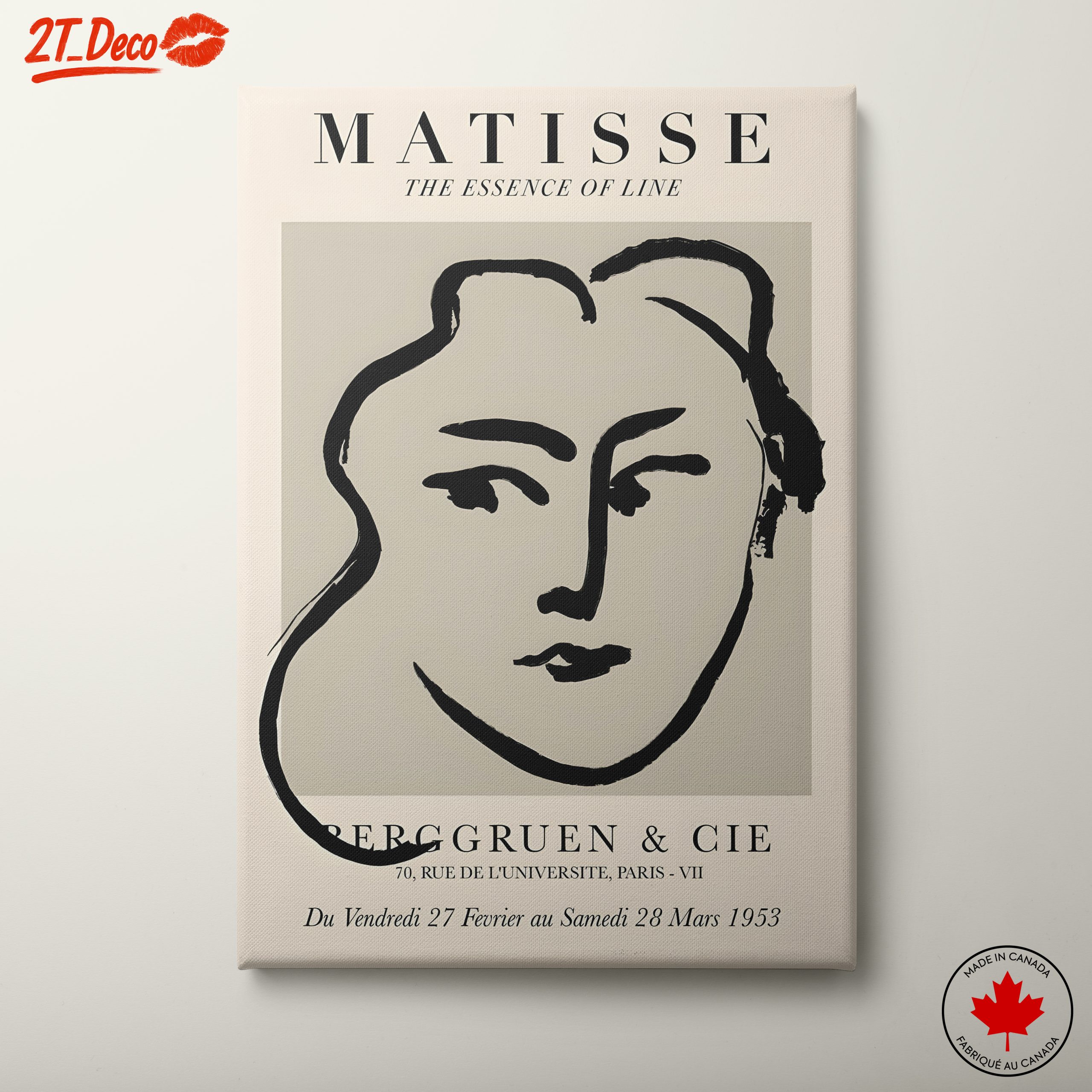 Modern Portrait Inspired by Matisse's Line Art