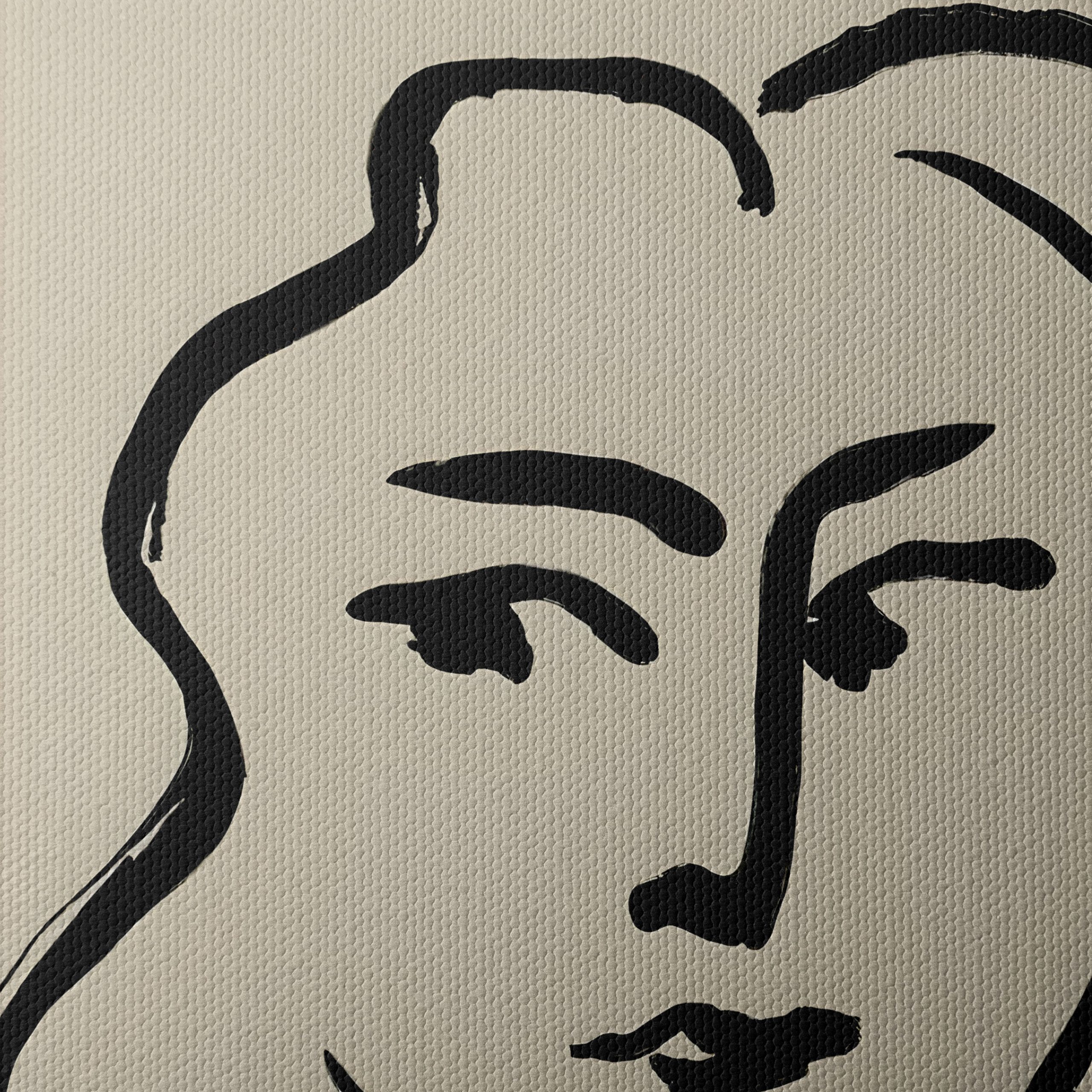 Modern Portrait Inspired by Matisse's Line Art - Image 4