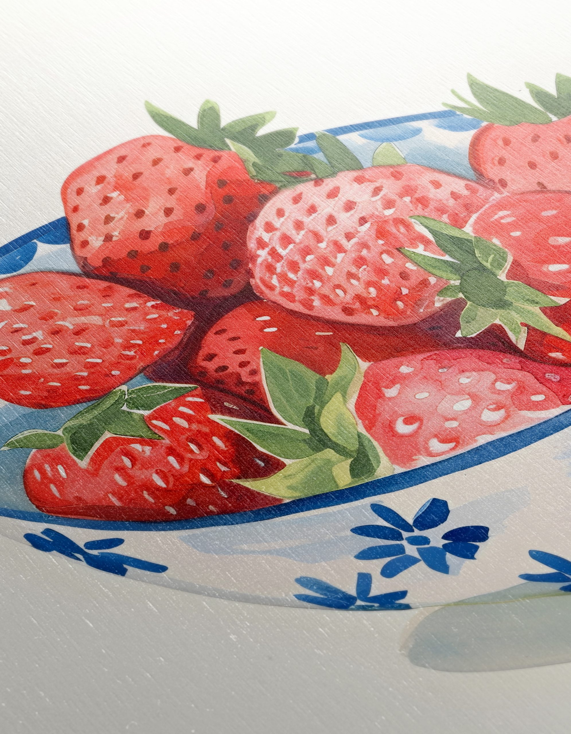 Vibrant Abstract Strawberries in Bowl Art - Image 12